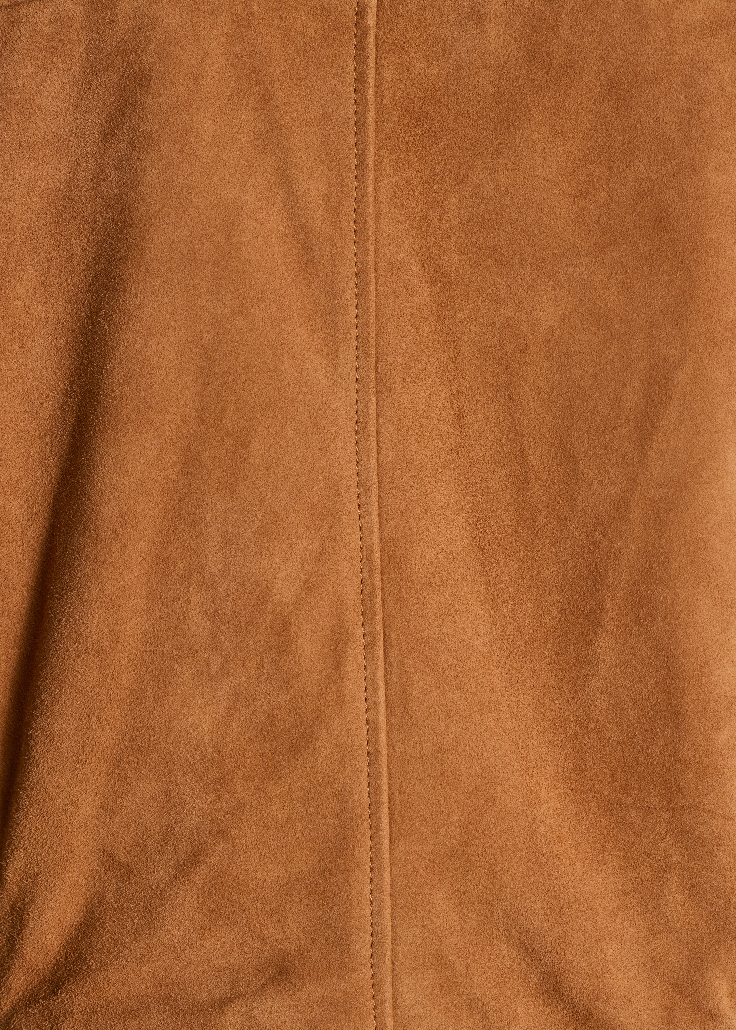 Blouson camel court en daim - Image 4