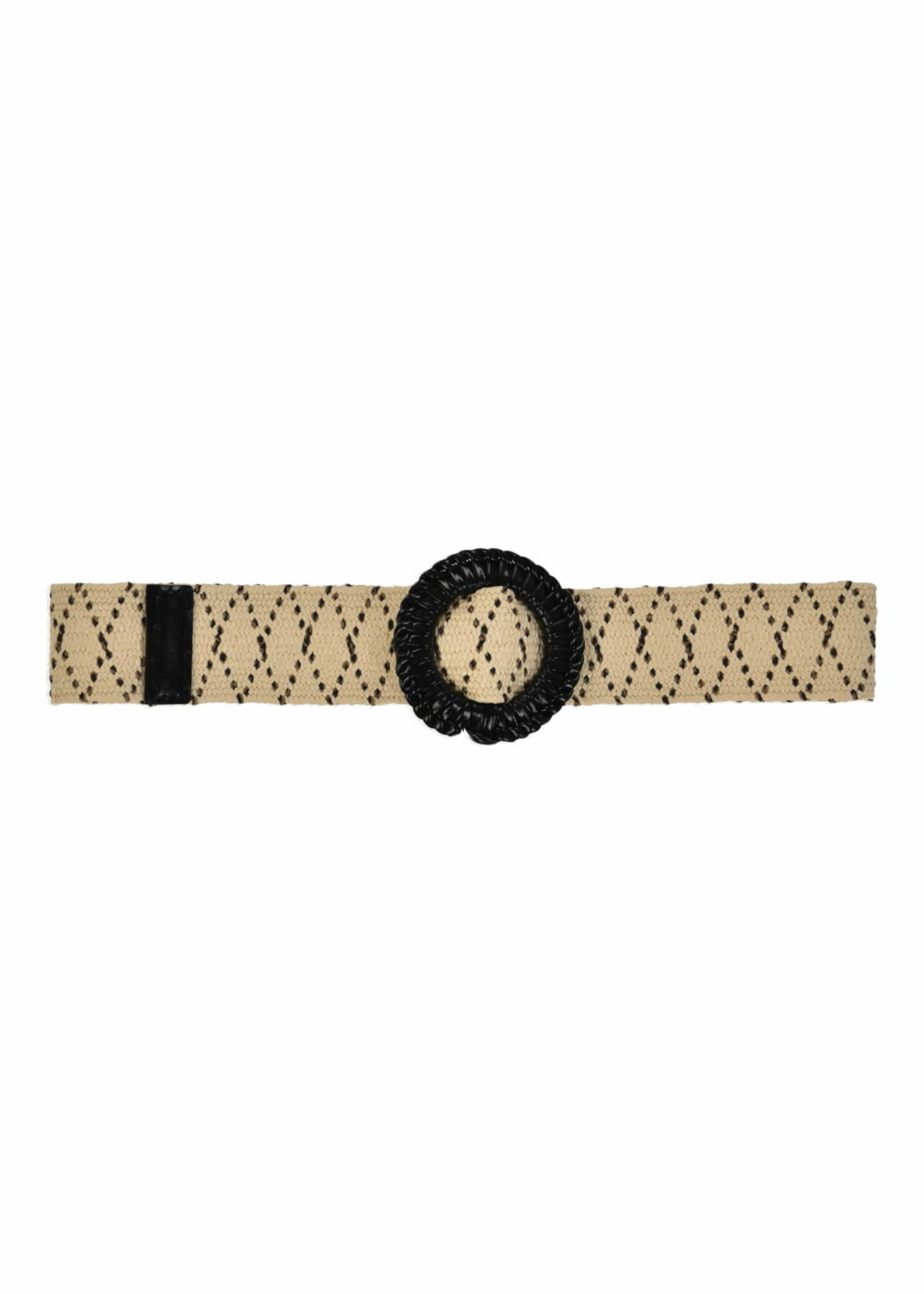 Ceinture élastique beige avec large boucle - Image 3
