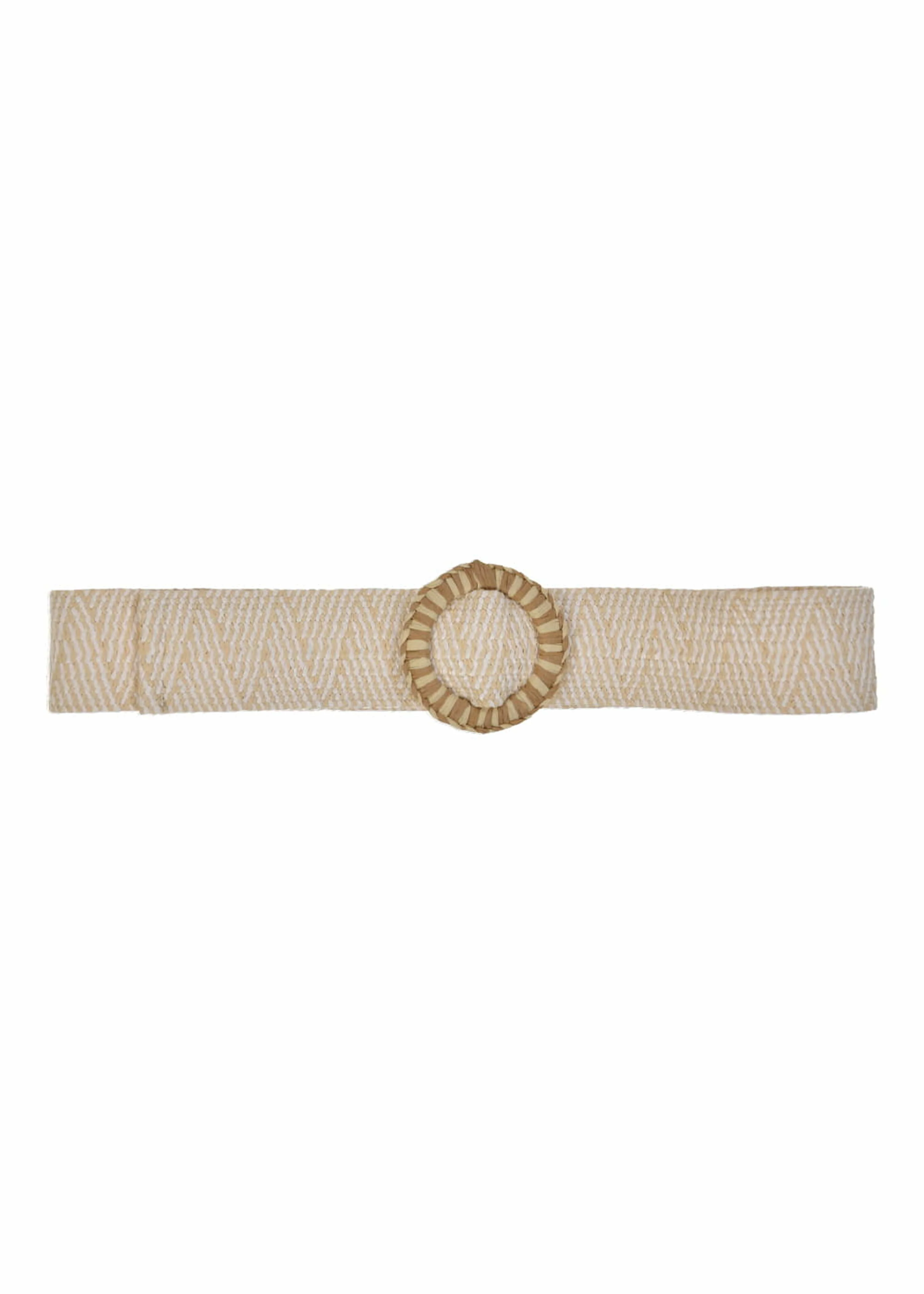 Ceinture élastique beige avec large boucle - Image 3