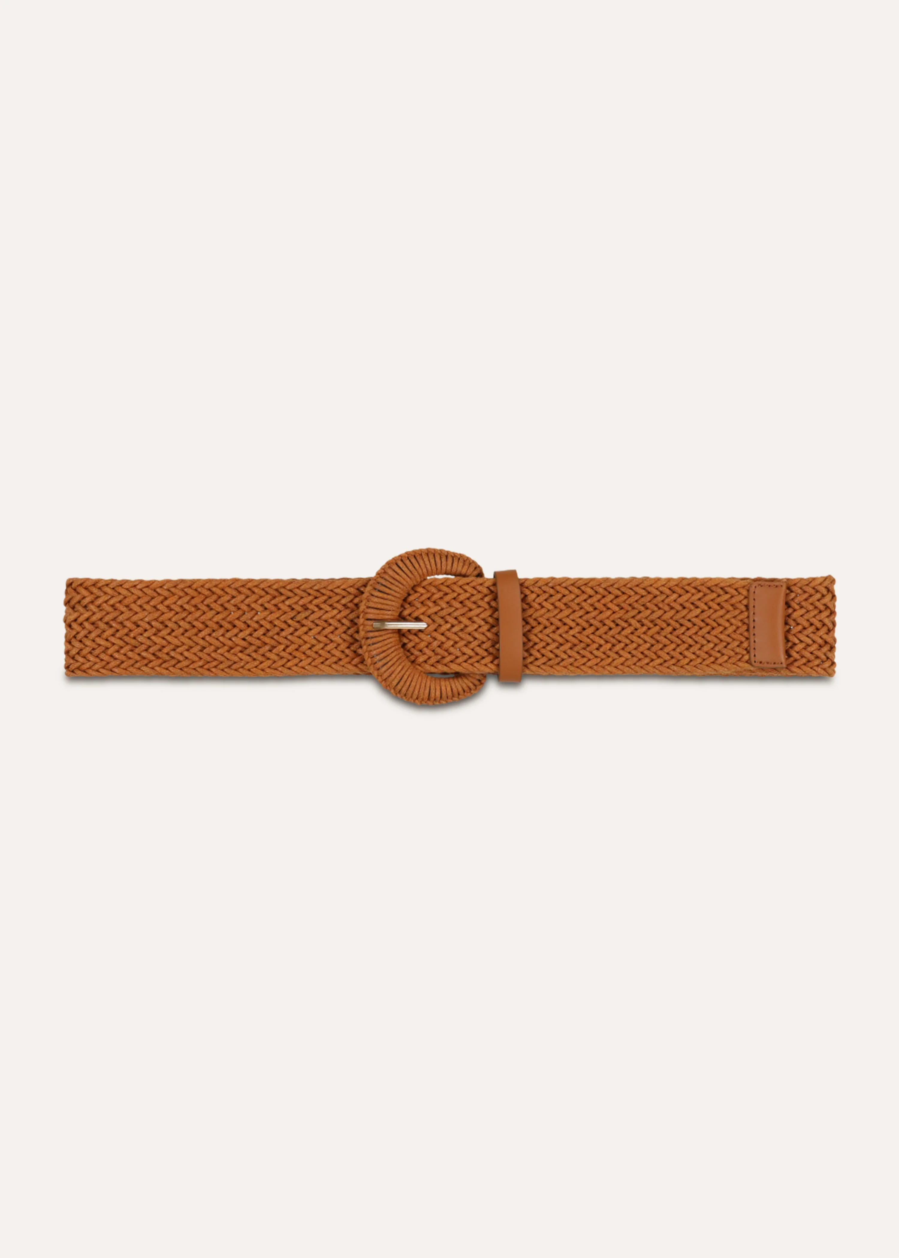 Ceinture élastiquée large camel - Image 3