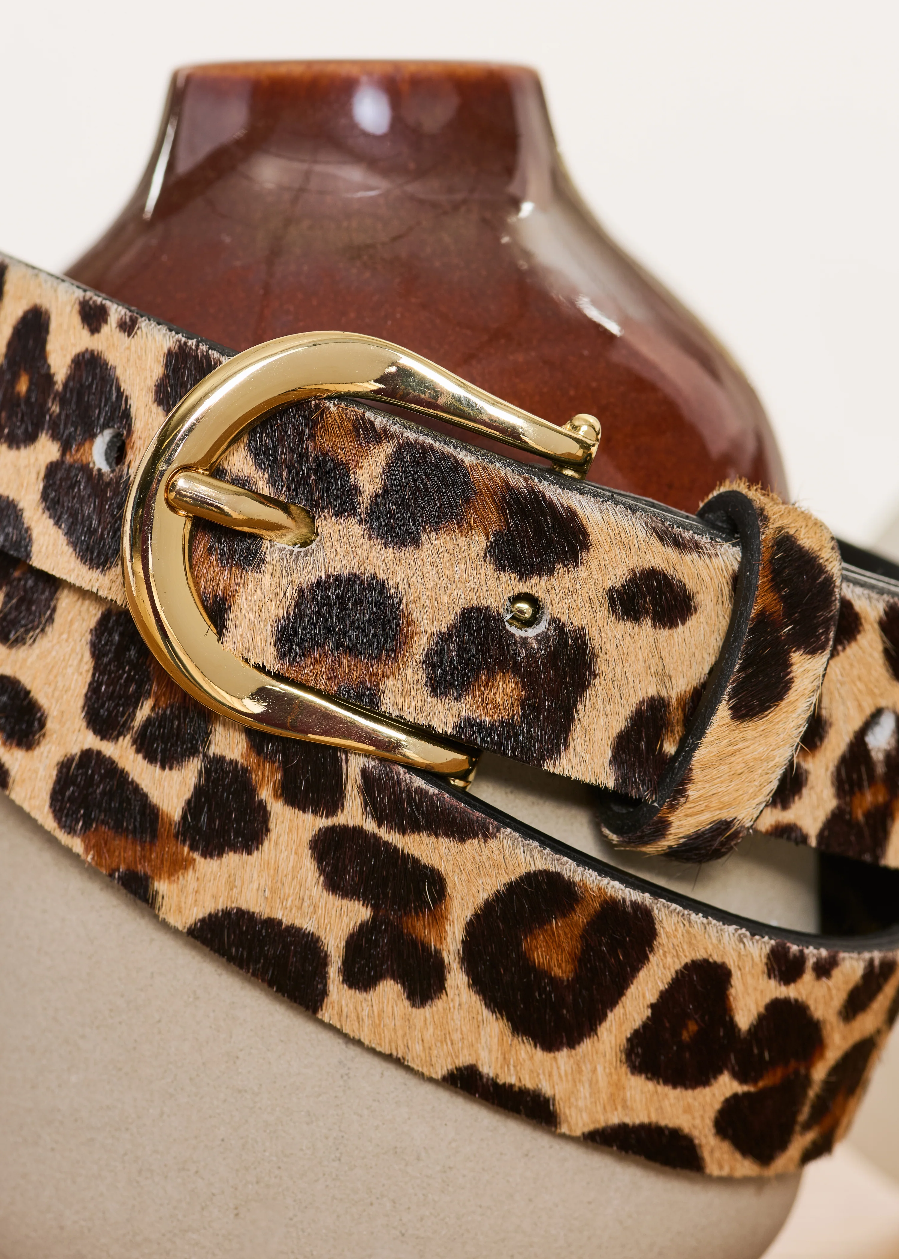 Ceinture imprimé léopard en cuir - Image 3