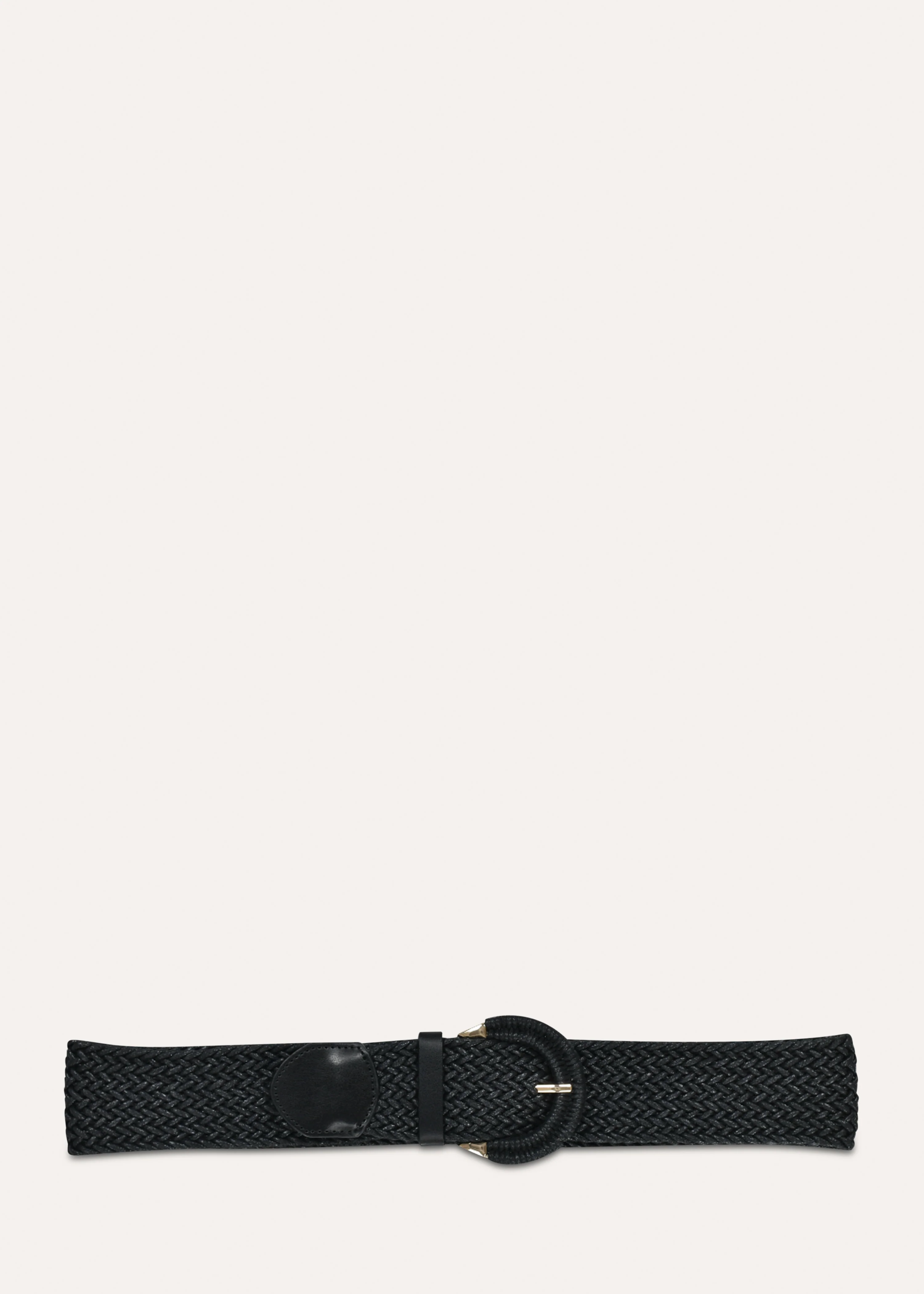 Ceinture large tressée noire - Image 3
