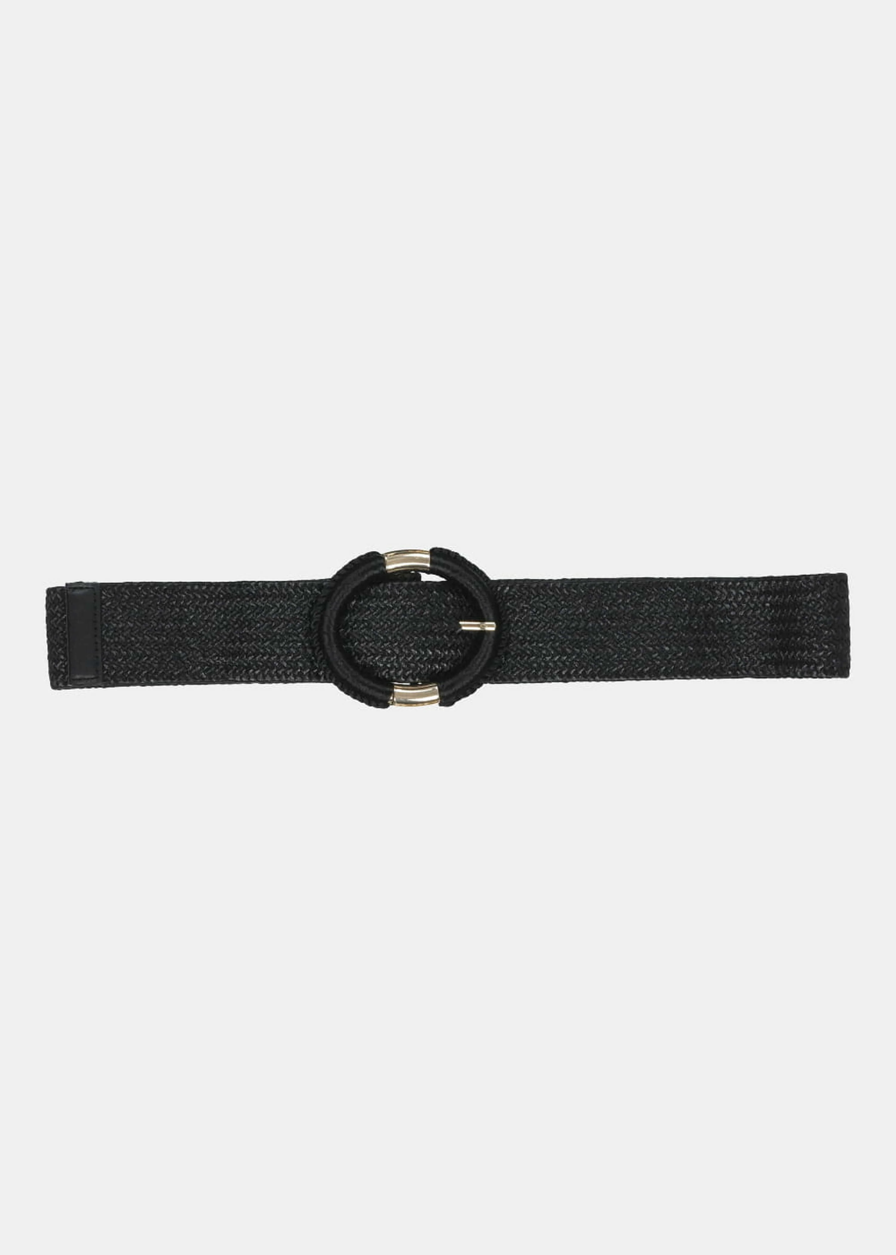 Ceinture noire élastiquée boucle ovale - Image 3