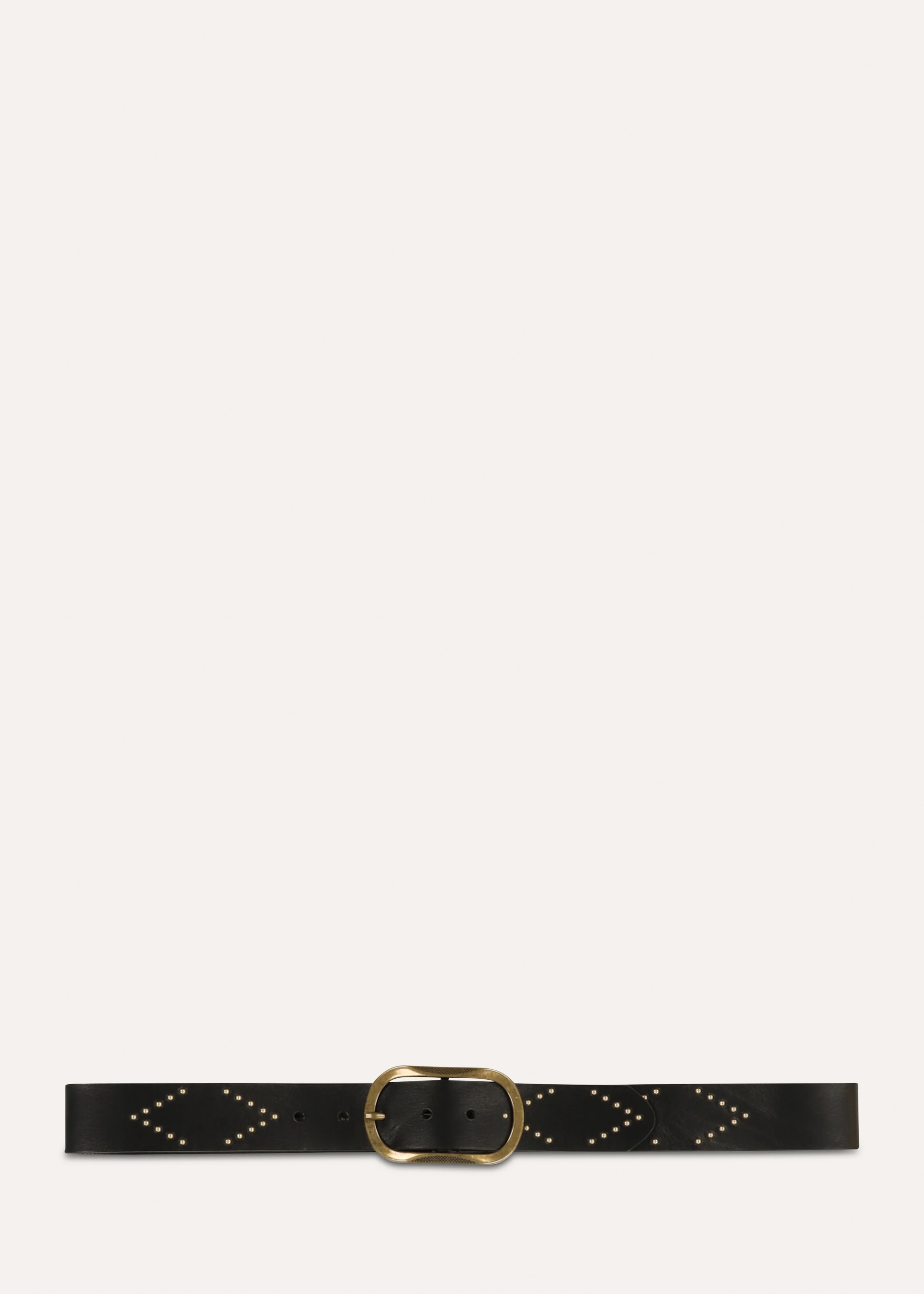 Ceinture pantalon en cuir noir avec studs - Image 4