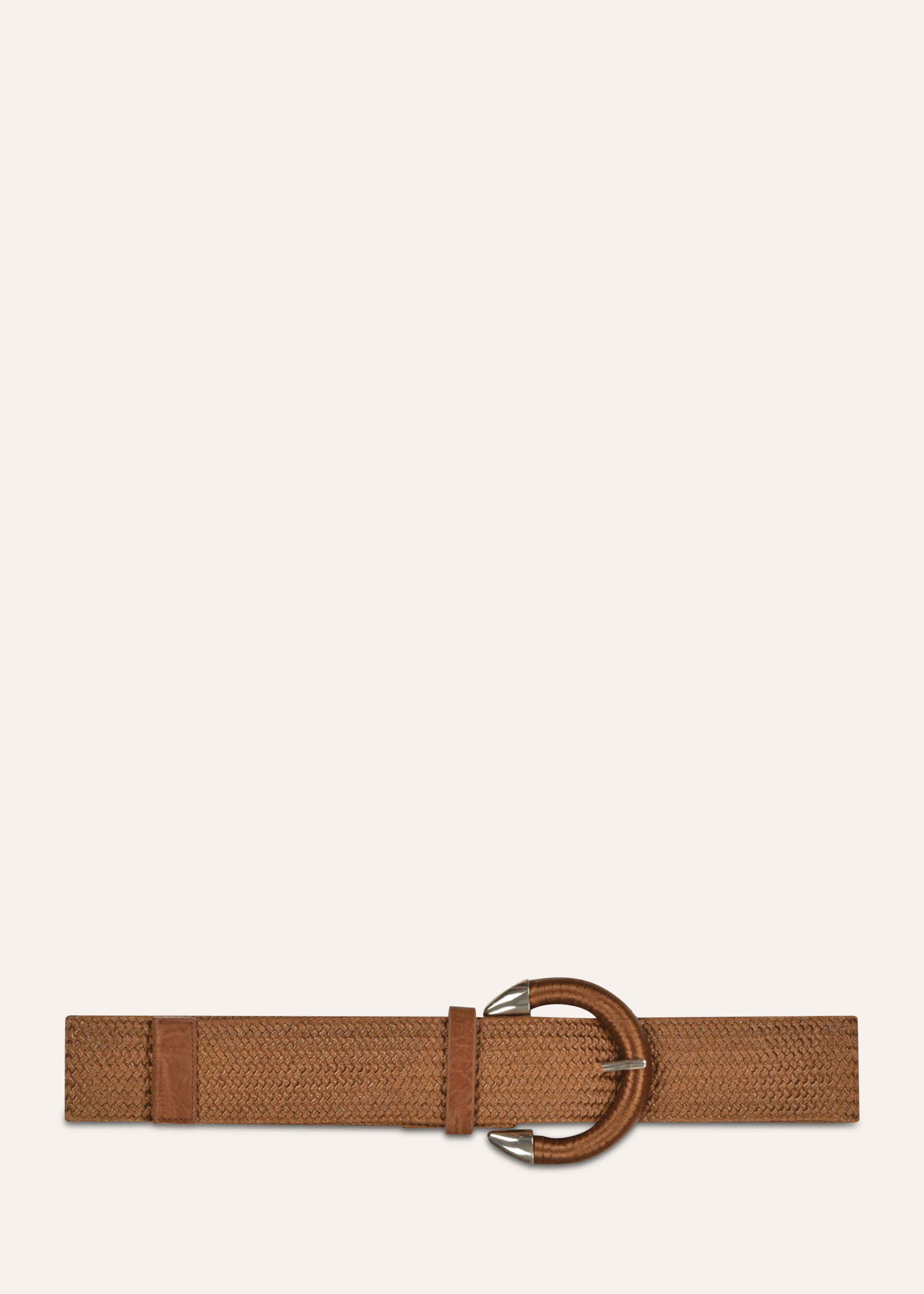 Ceinture large élastiquée camel - Image 3