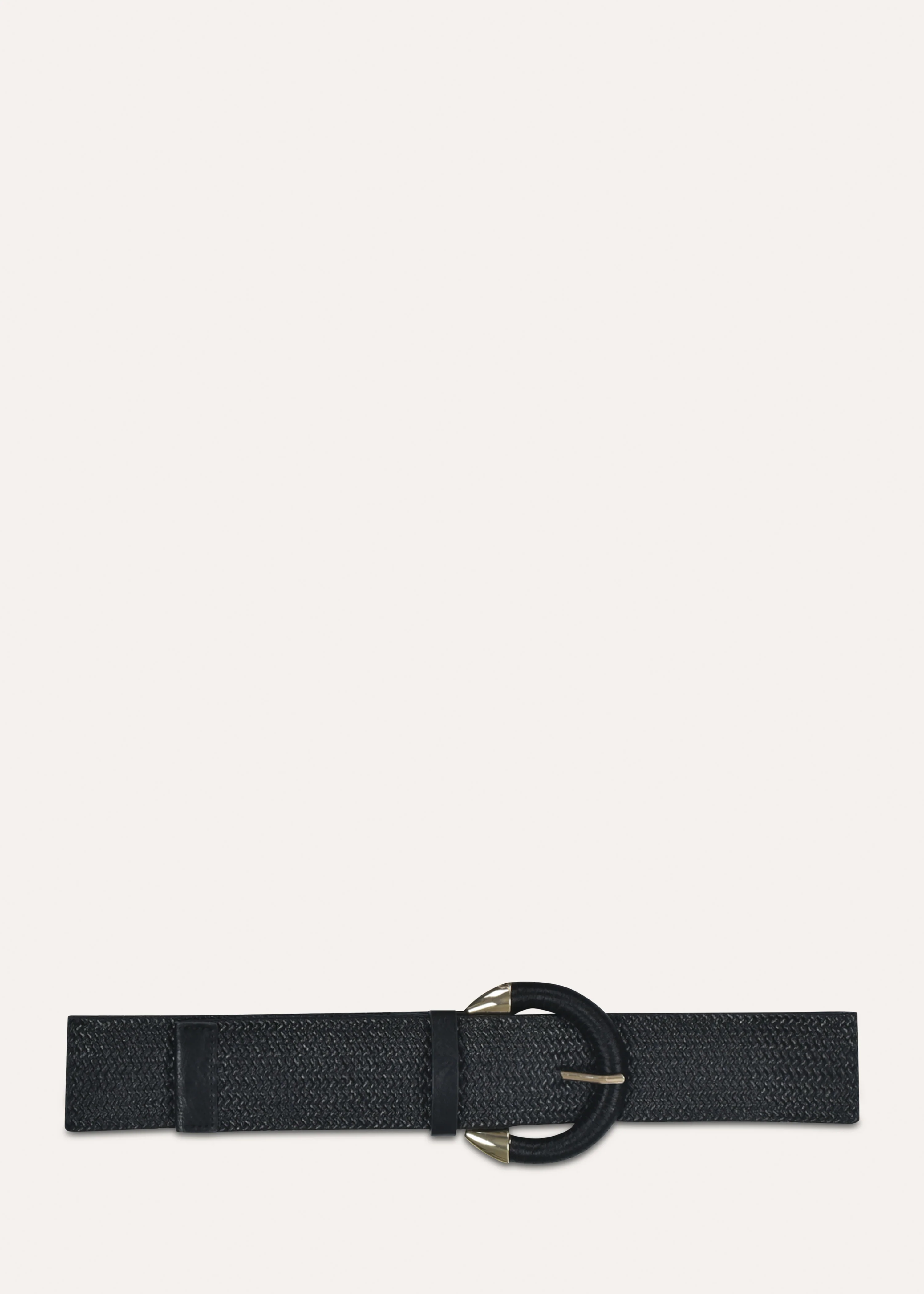 Ceinture large élastiquée noire - Image 3