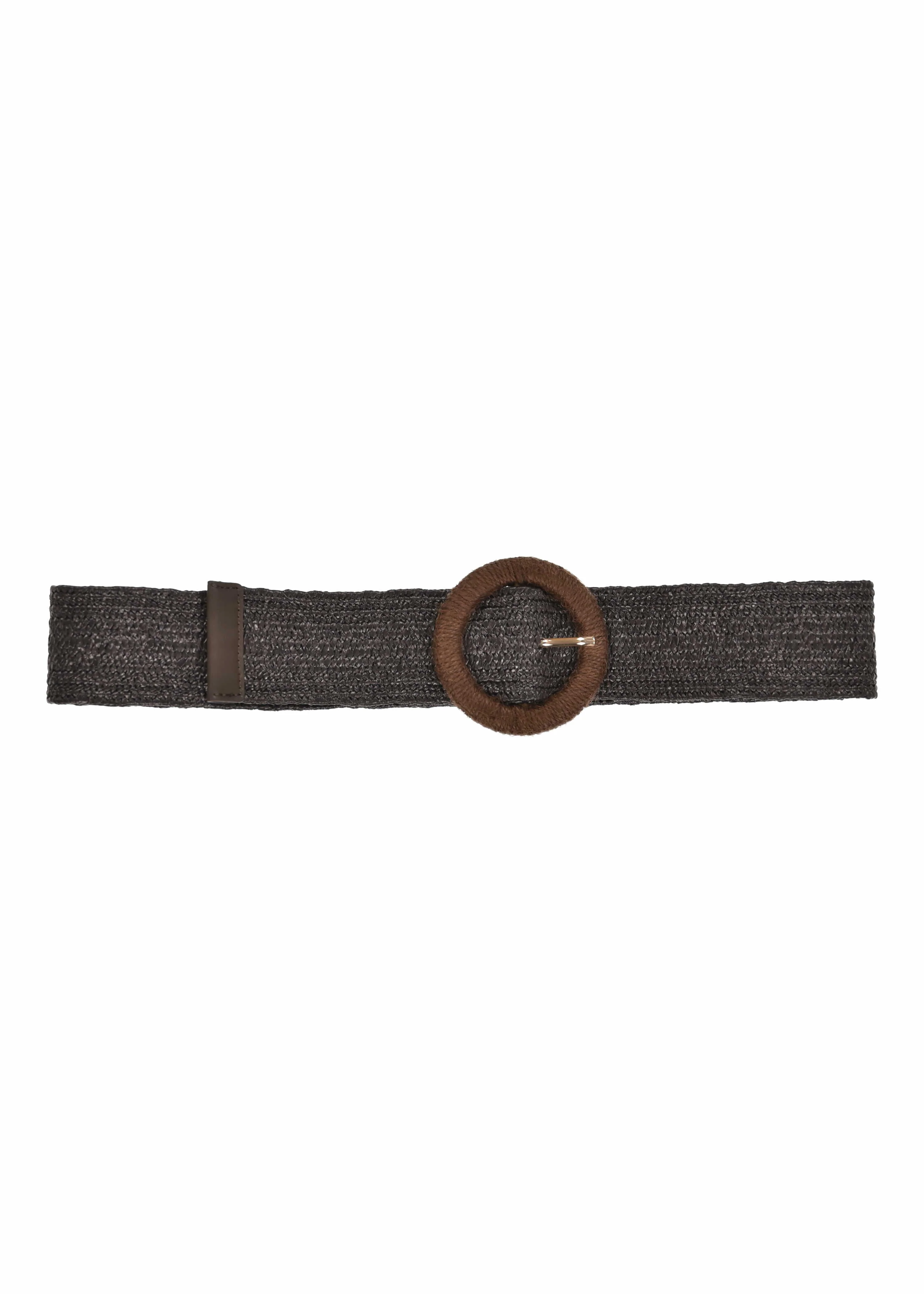 Ceinture textile marron élastiquée - Image 3