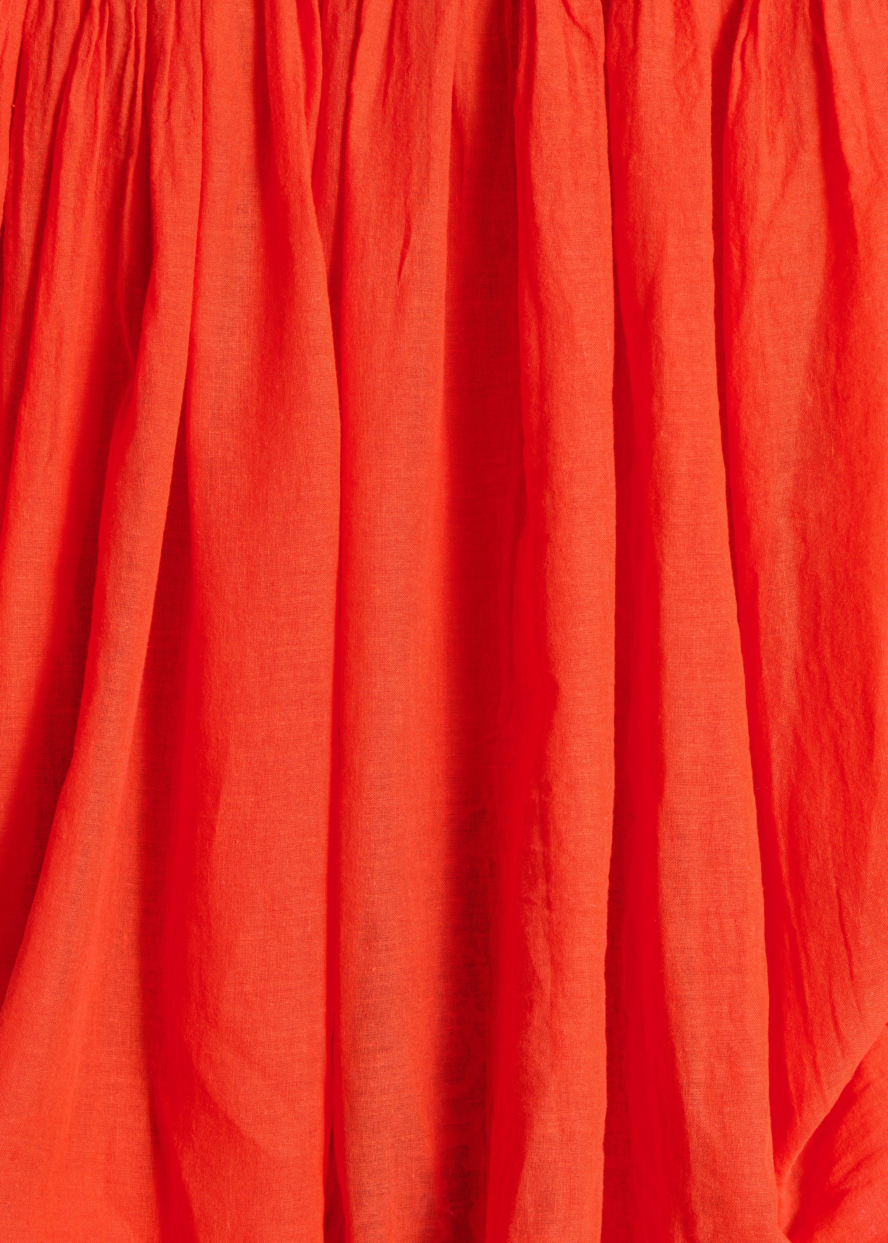 Chemise orange en voile de coton fluide - Image 5