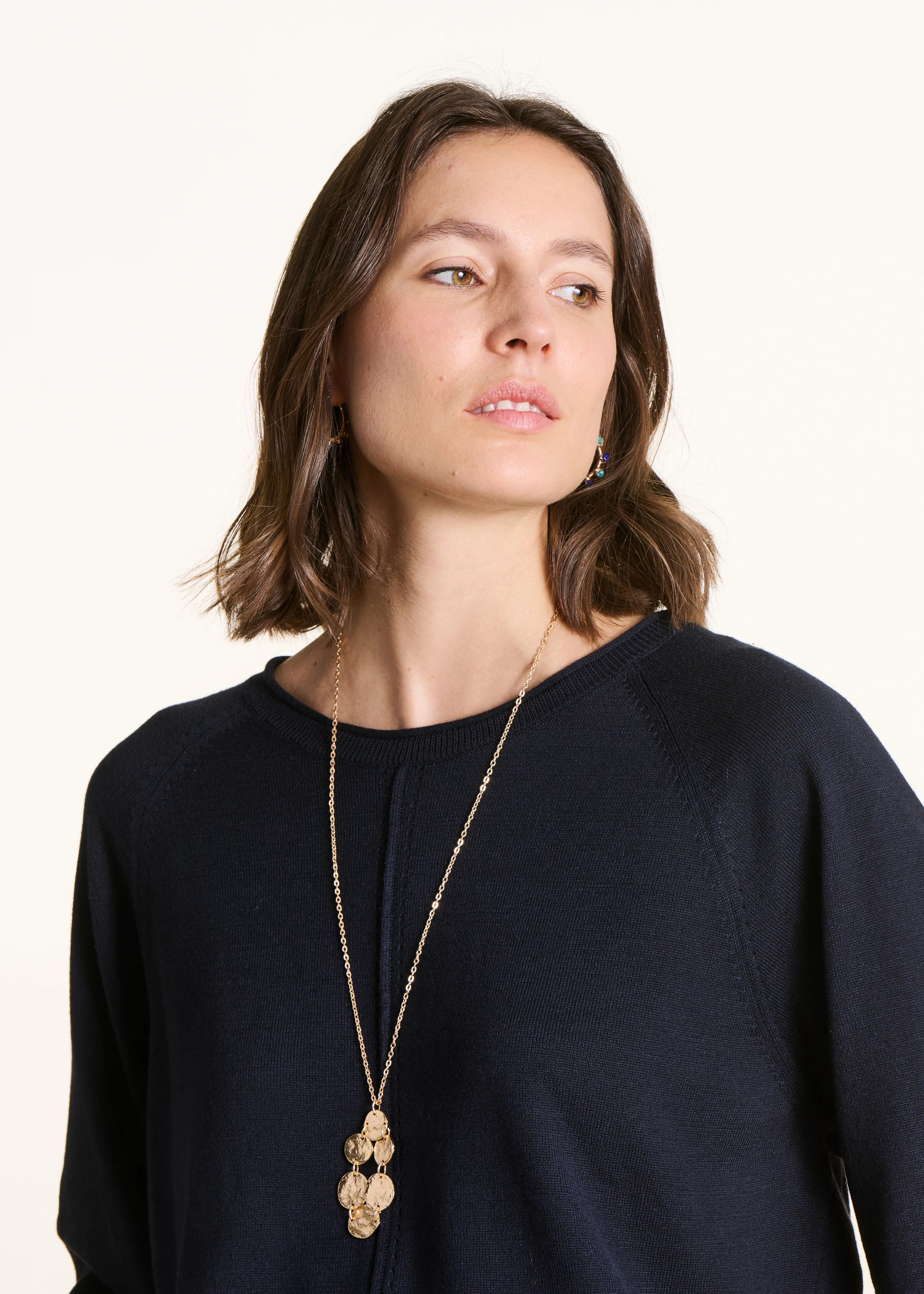 Collier doré martelé - Image 2