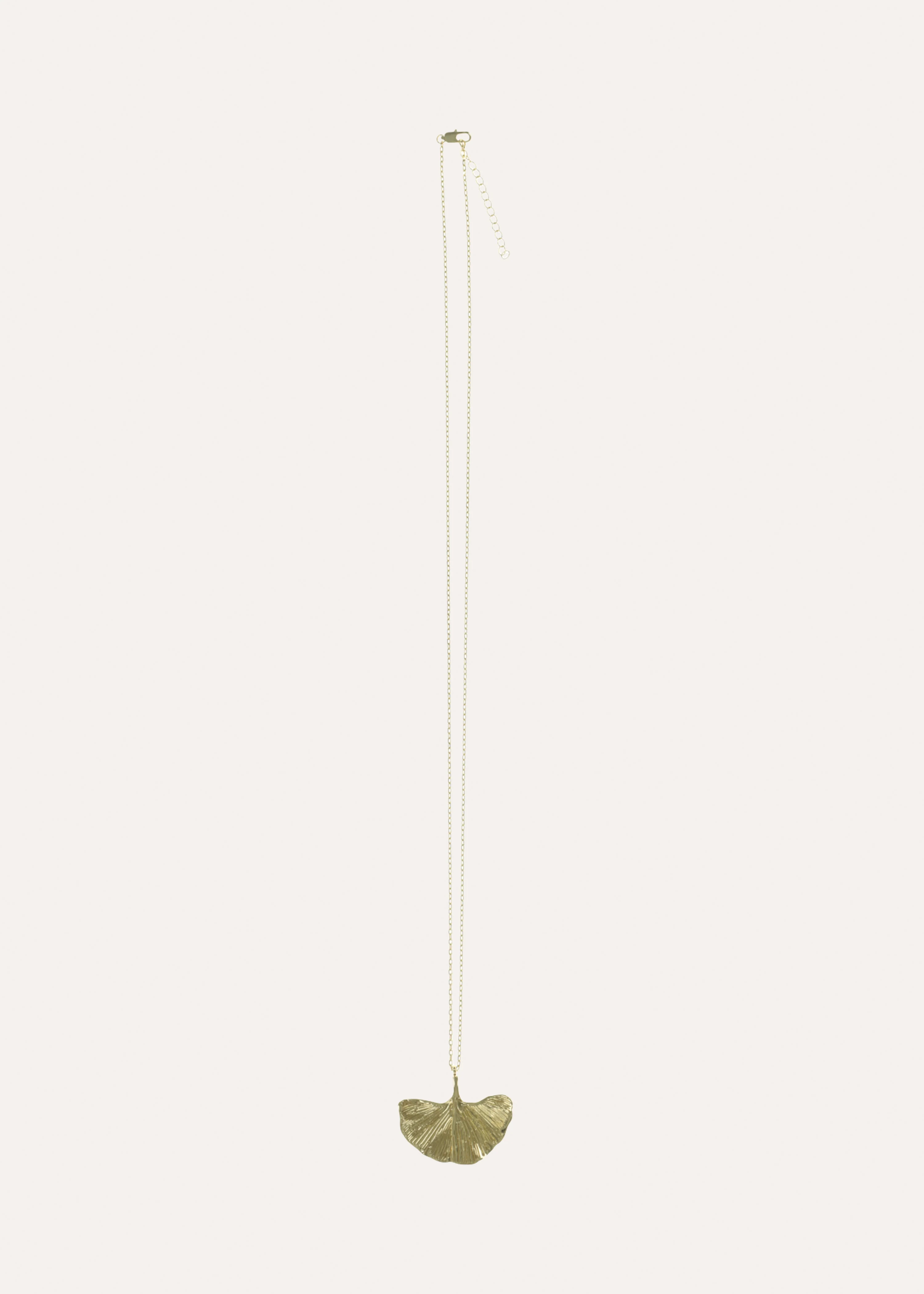 Collier sautoir doré fleur de ginko - Image 3