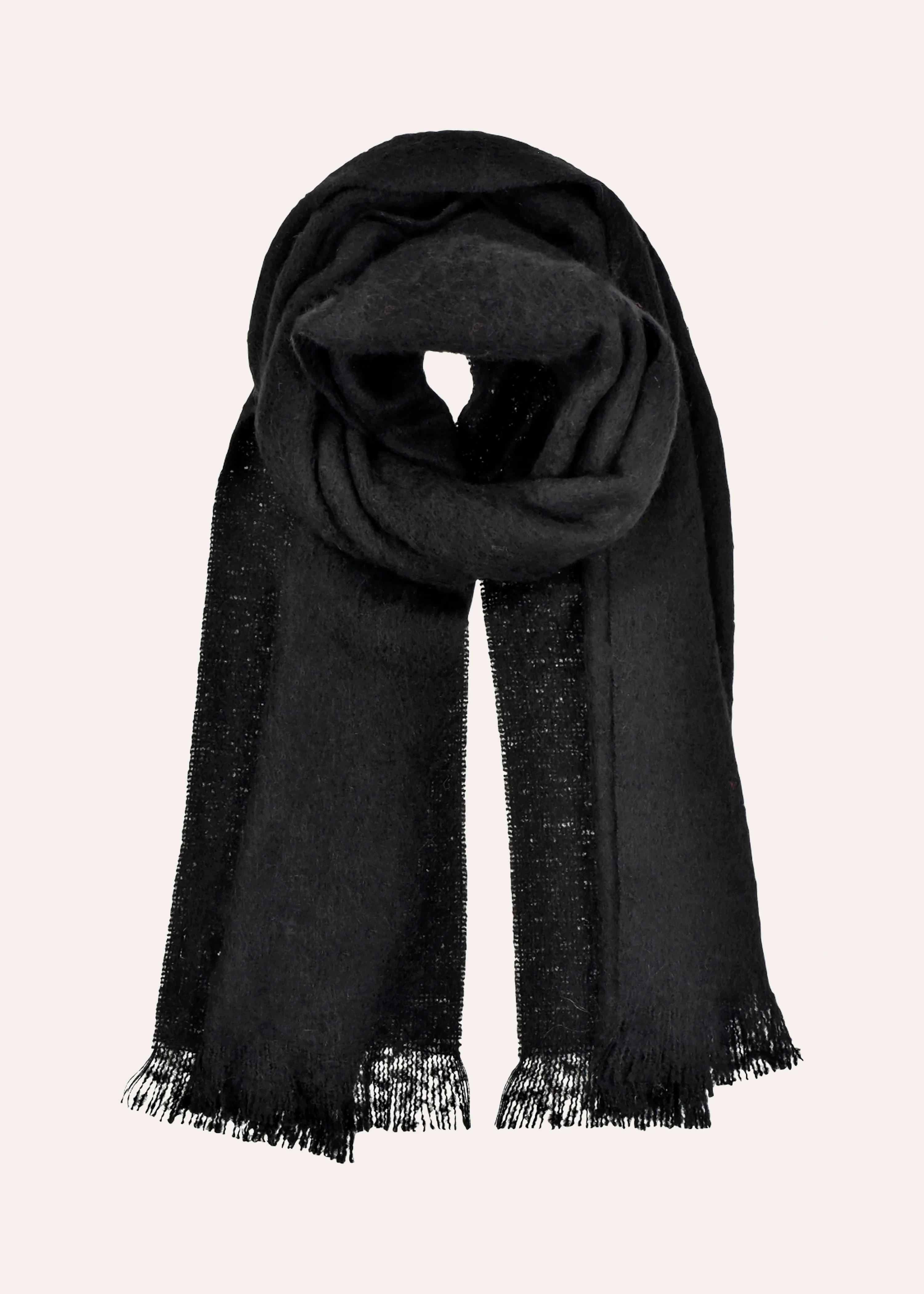 Écharpe unie noire - Image 4