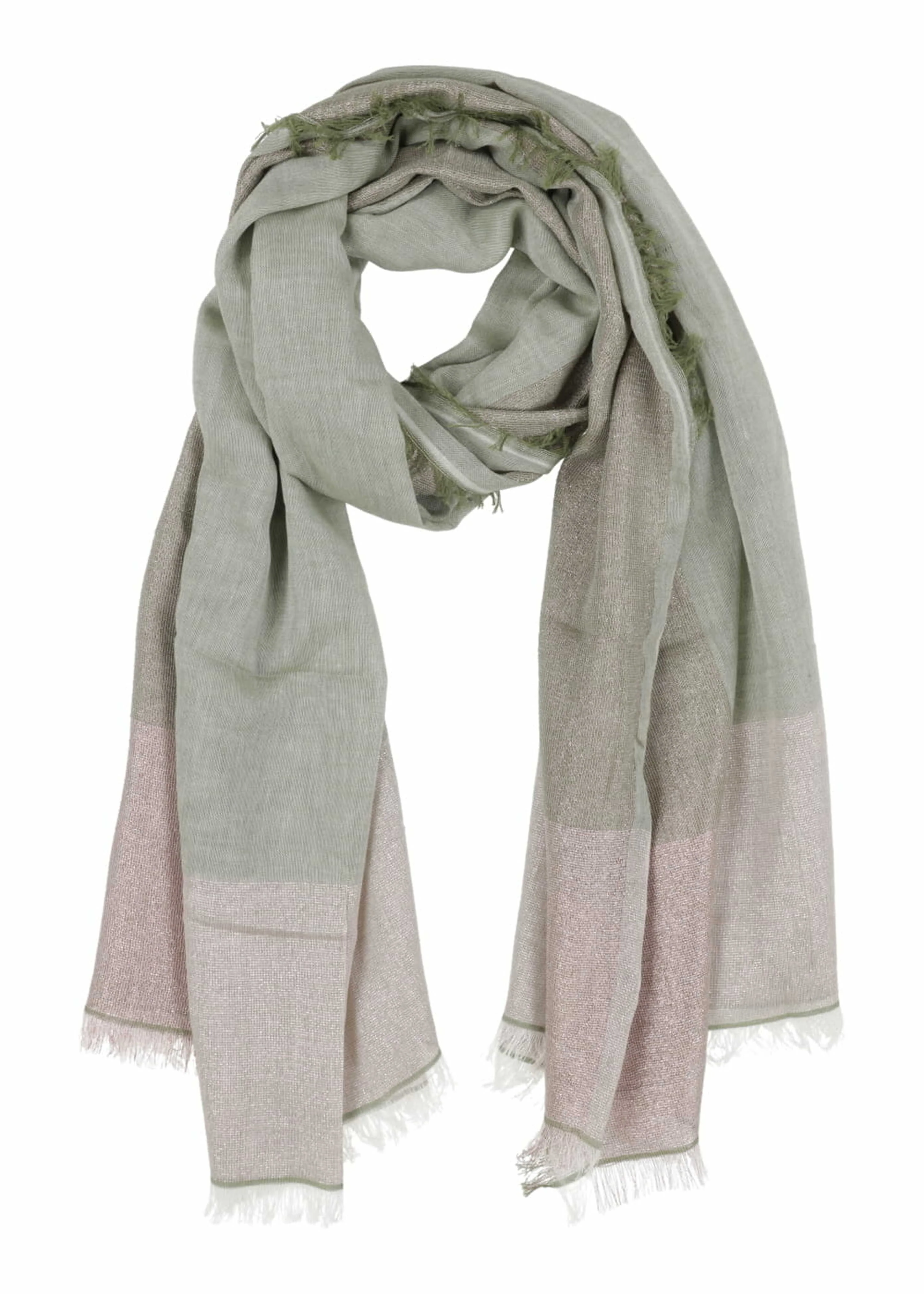 Foulard en coton bicolore avec lurex - Image 4