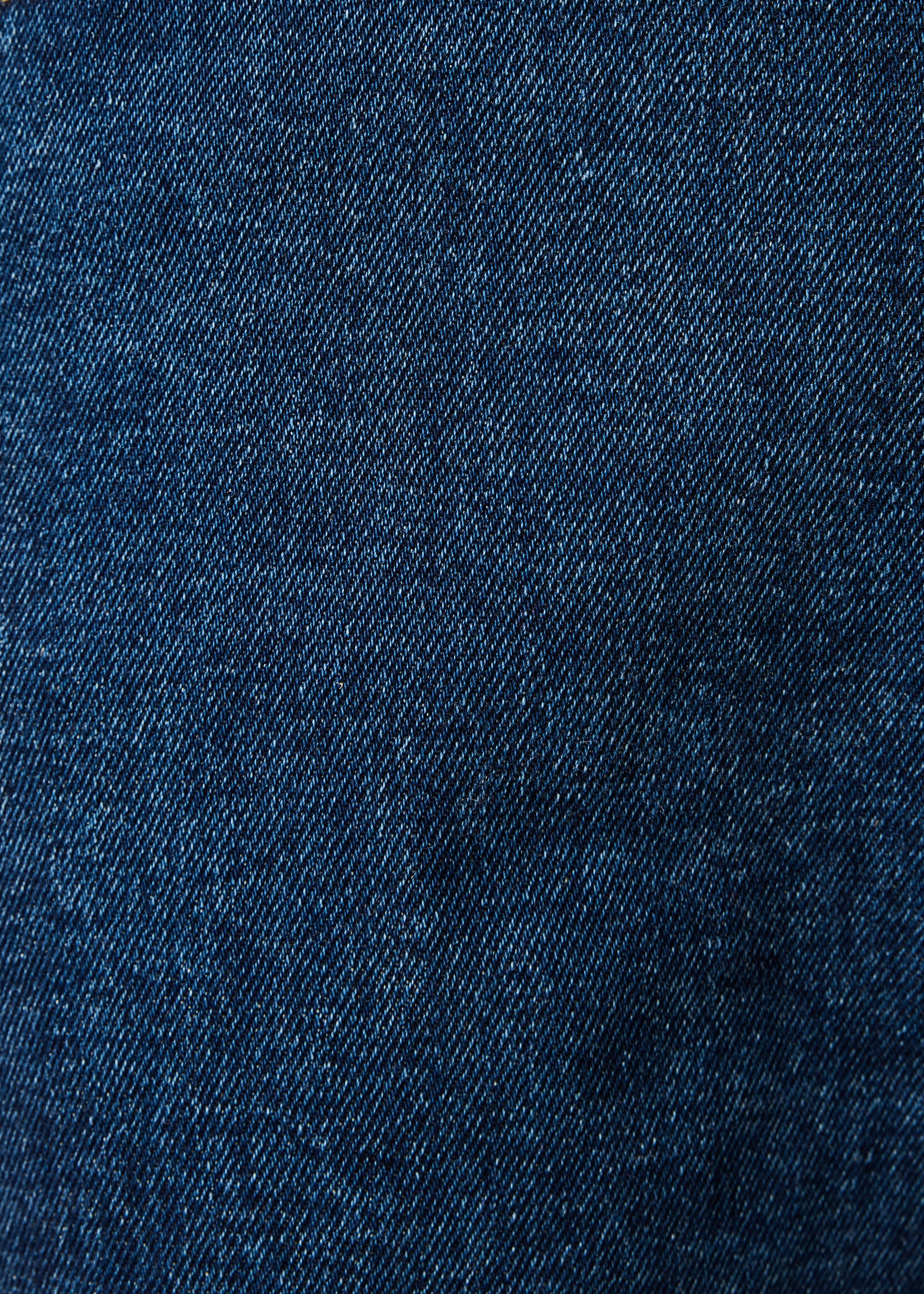 Jean cropped bleu délavé en coton biologique - Image 4