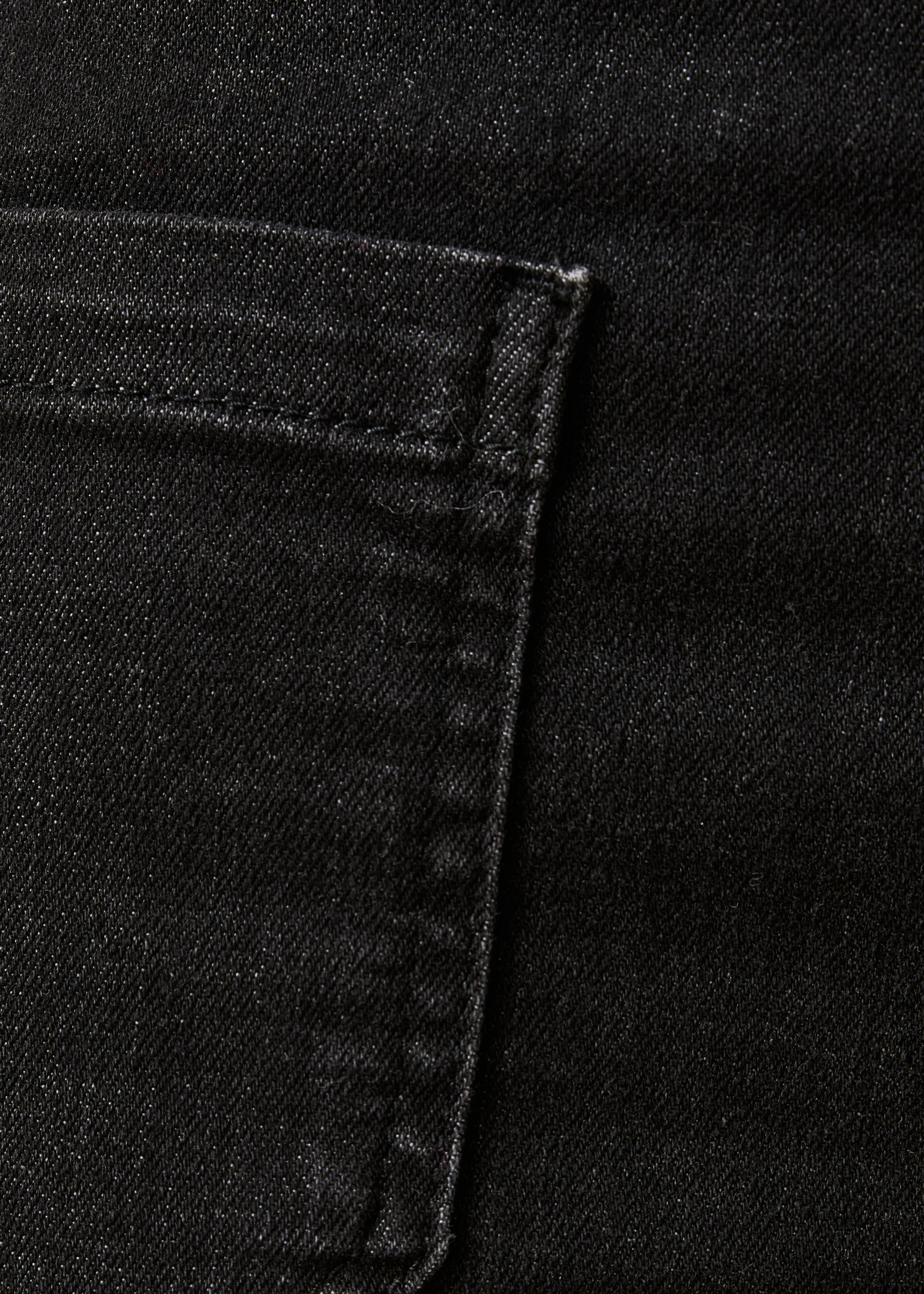 Jean flare noir taille haute en coton biologique - Image 4