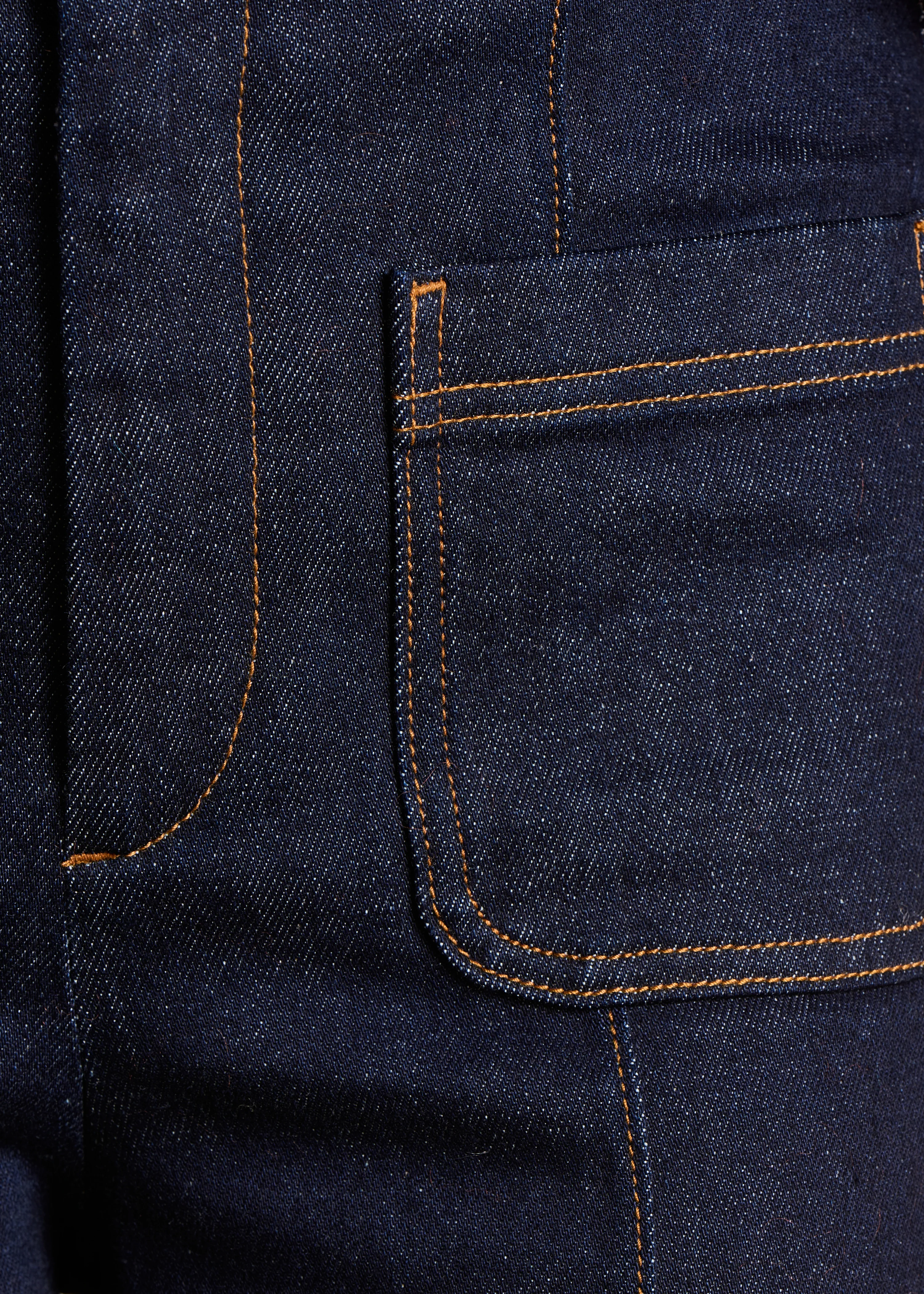 Jean large brut taille haute en coton biologique - Image 4