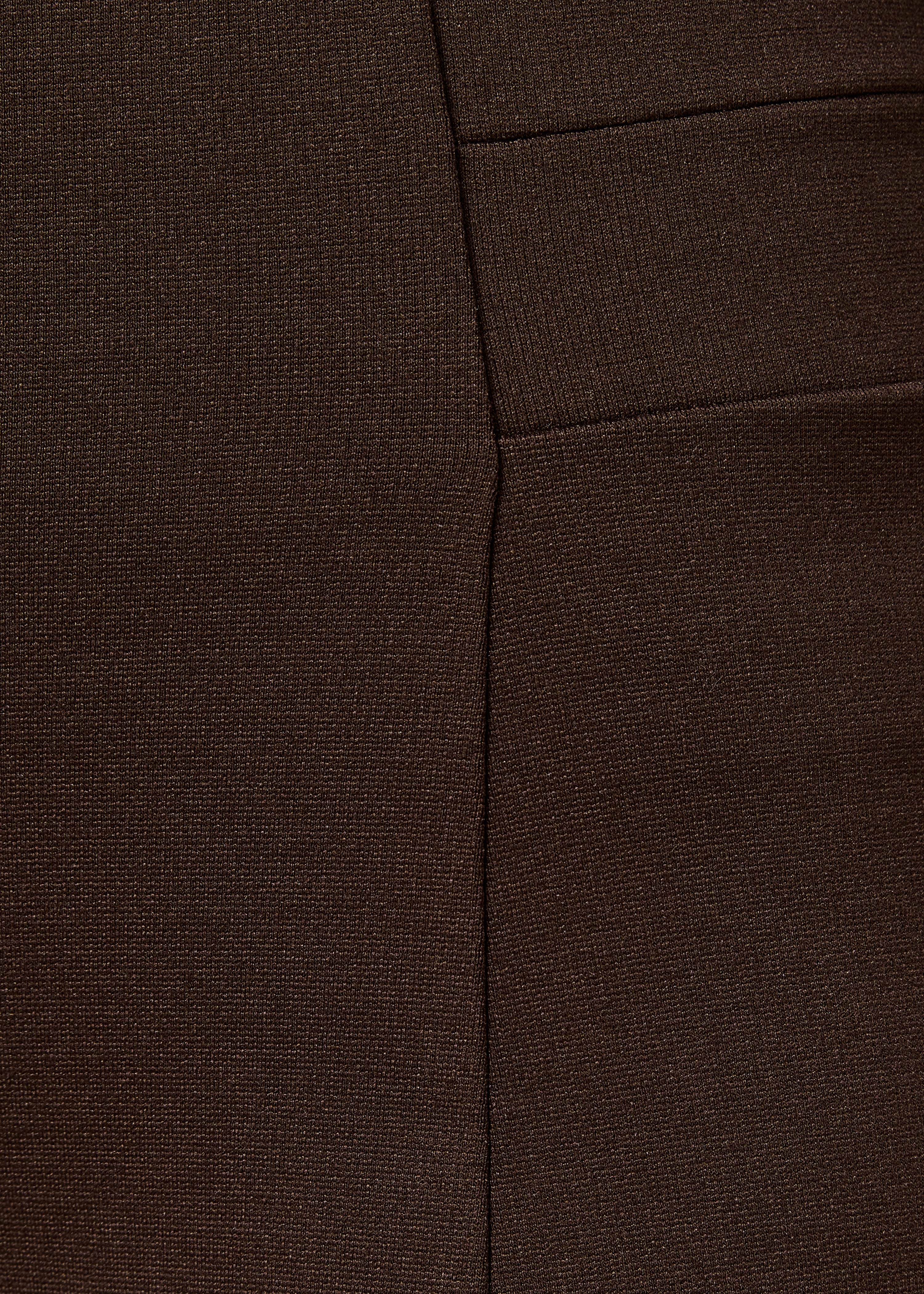 Pantalon crop marron taille élastiquée - Image 4
