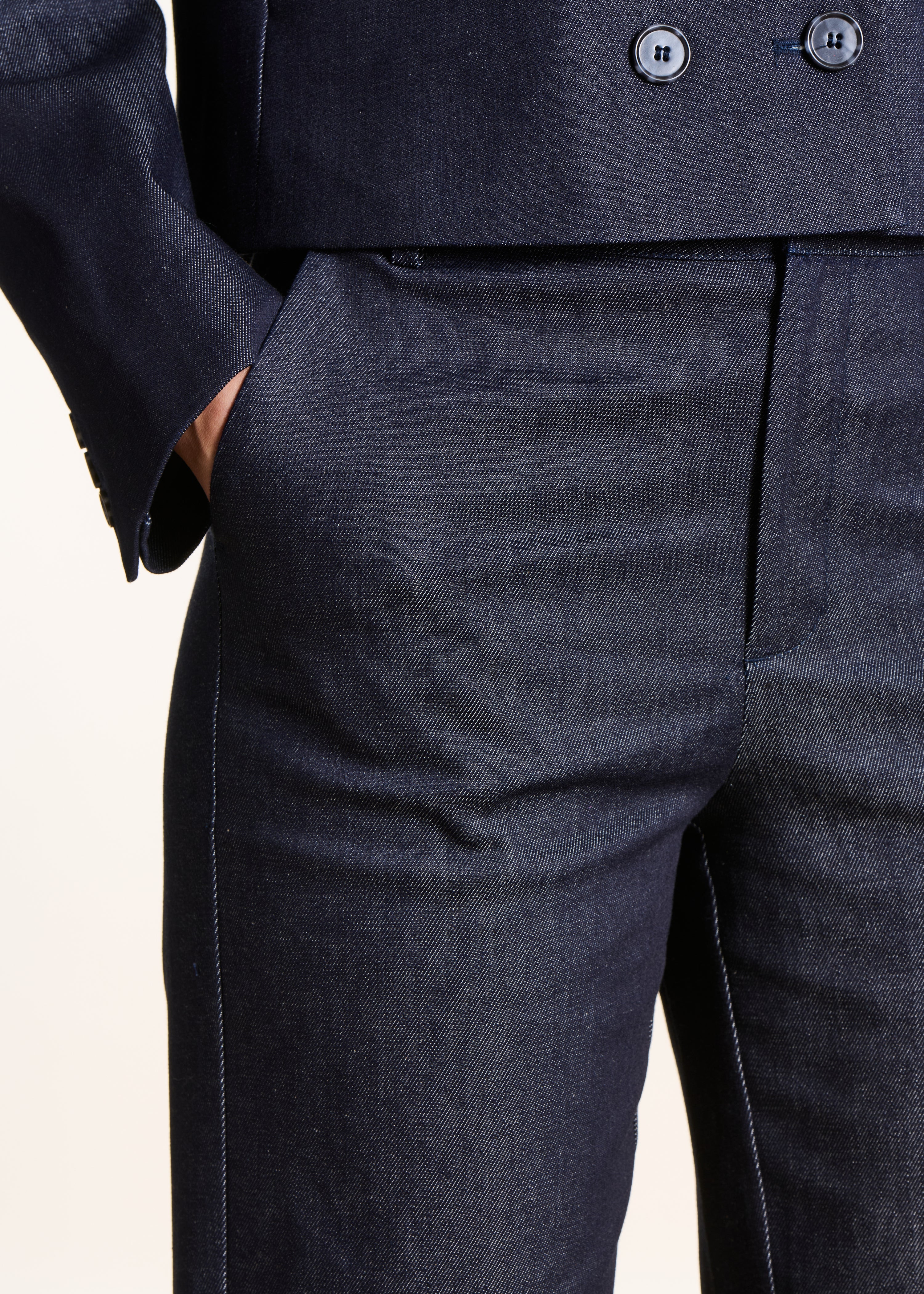Pantalon droit 7/8ème en denim brut - Image 5