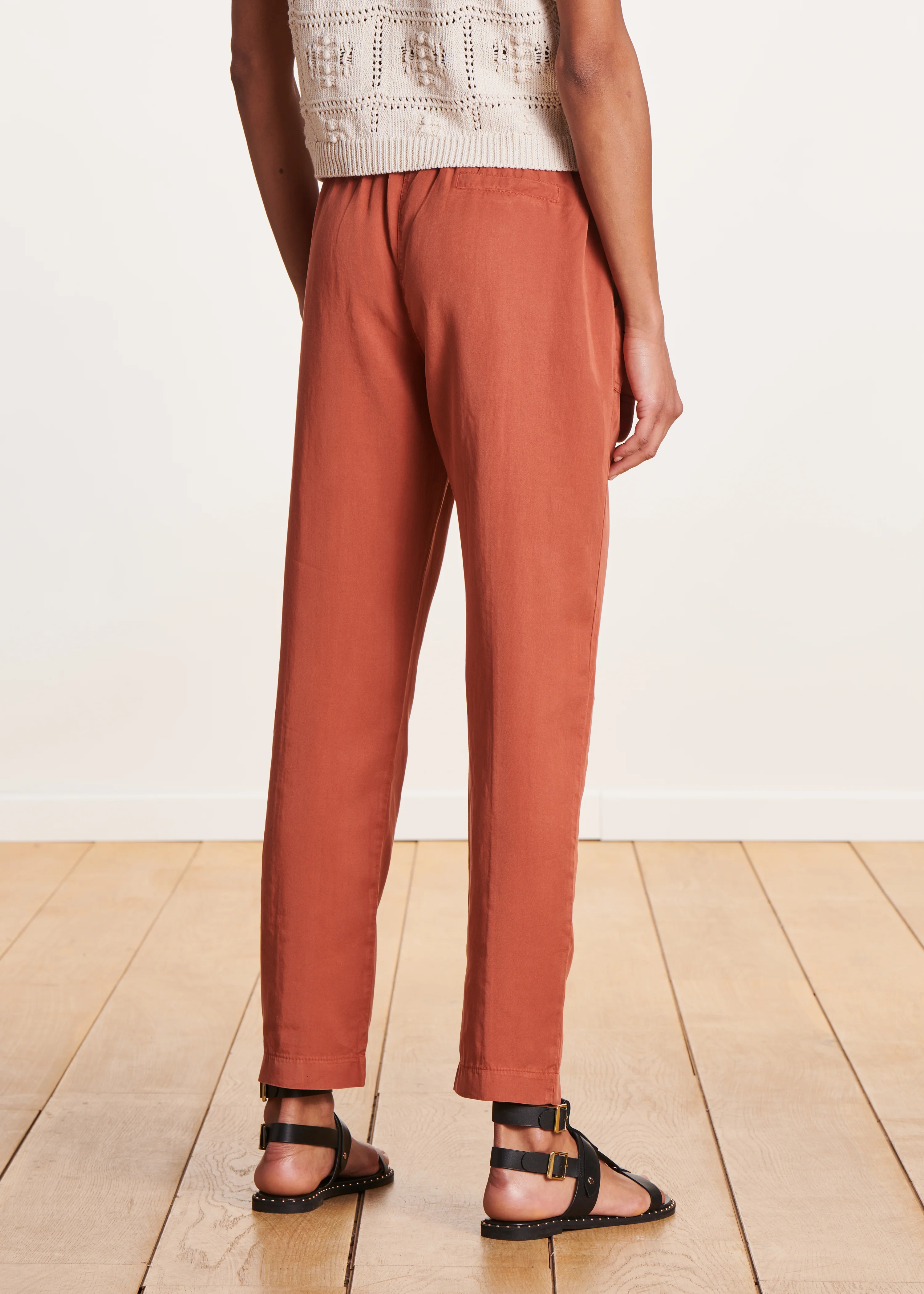 Pantalon fluide corail en lyocell - Image 3
