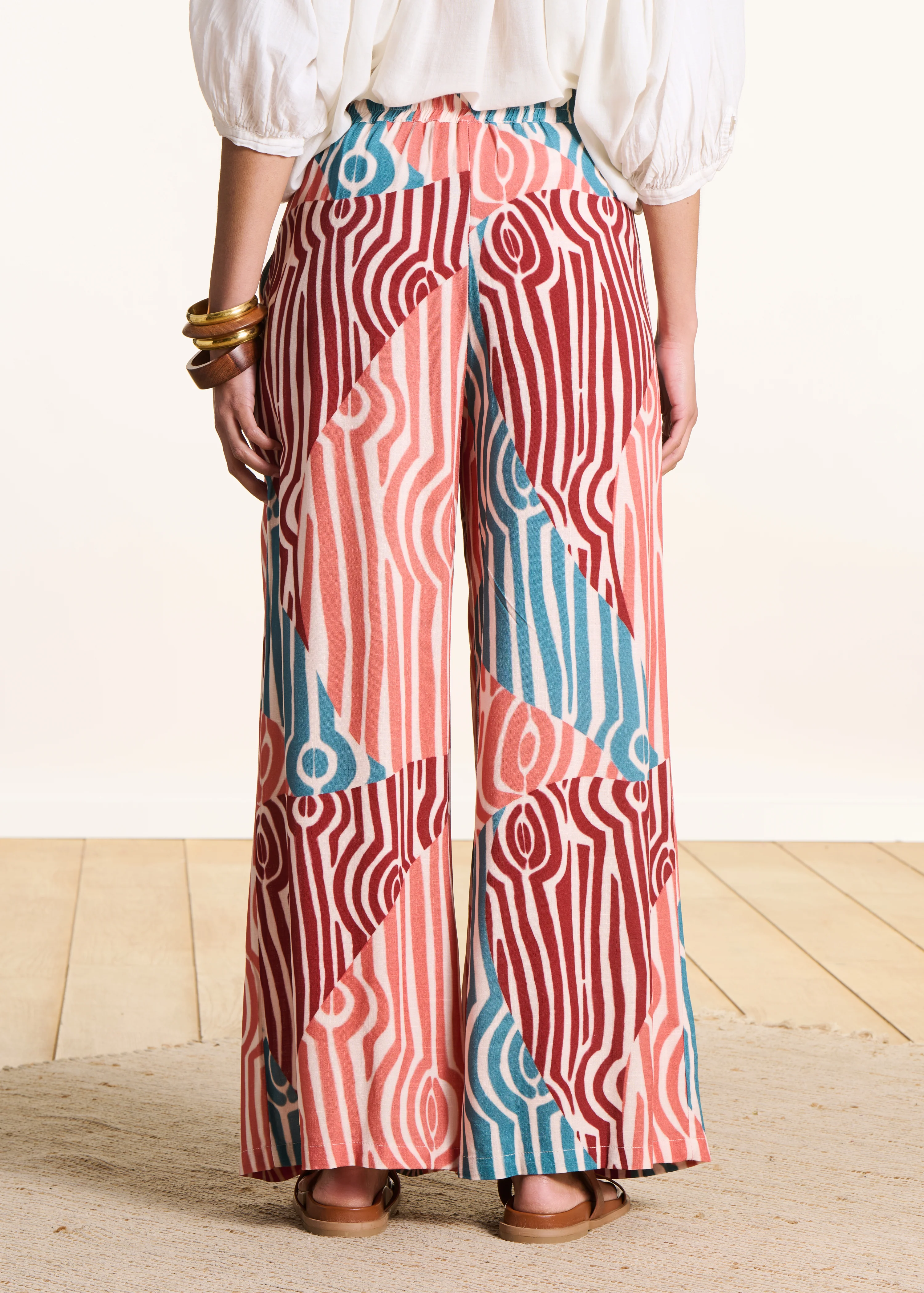 Pantalon fluide large à imprimé multicolore - Image 3