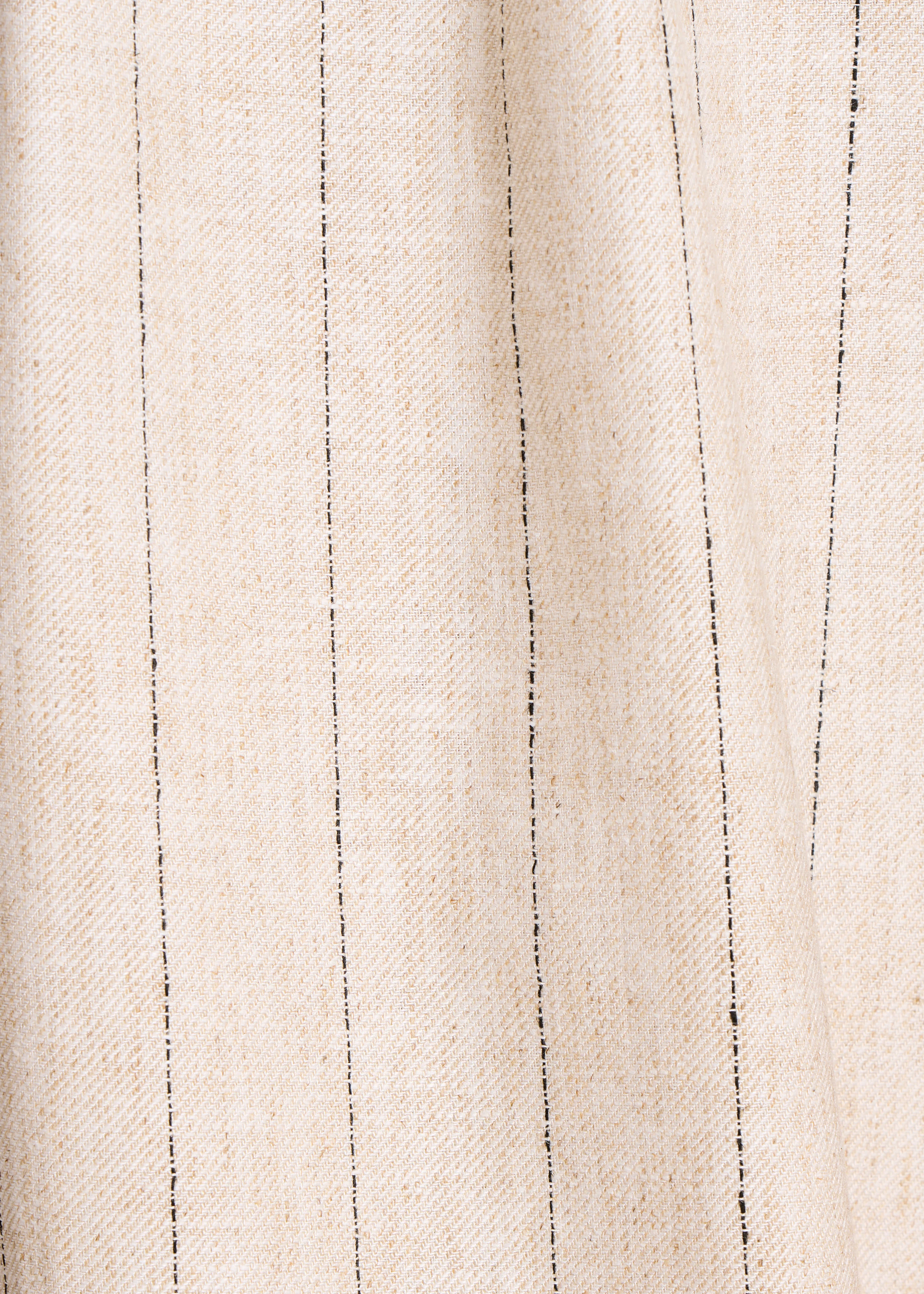 Pantalon large beige à rayures - Image 4