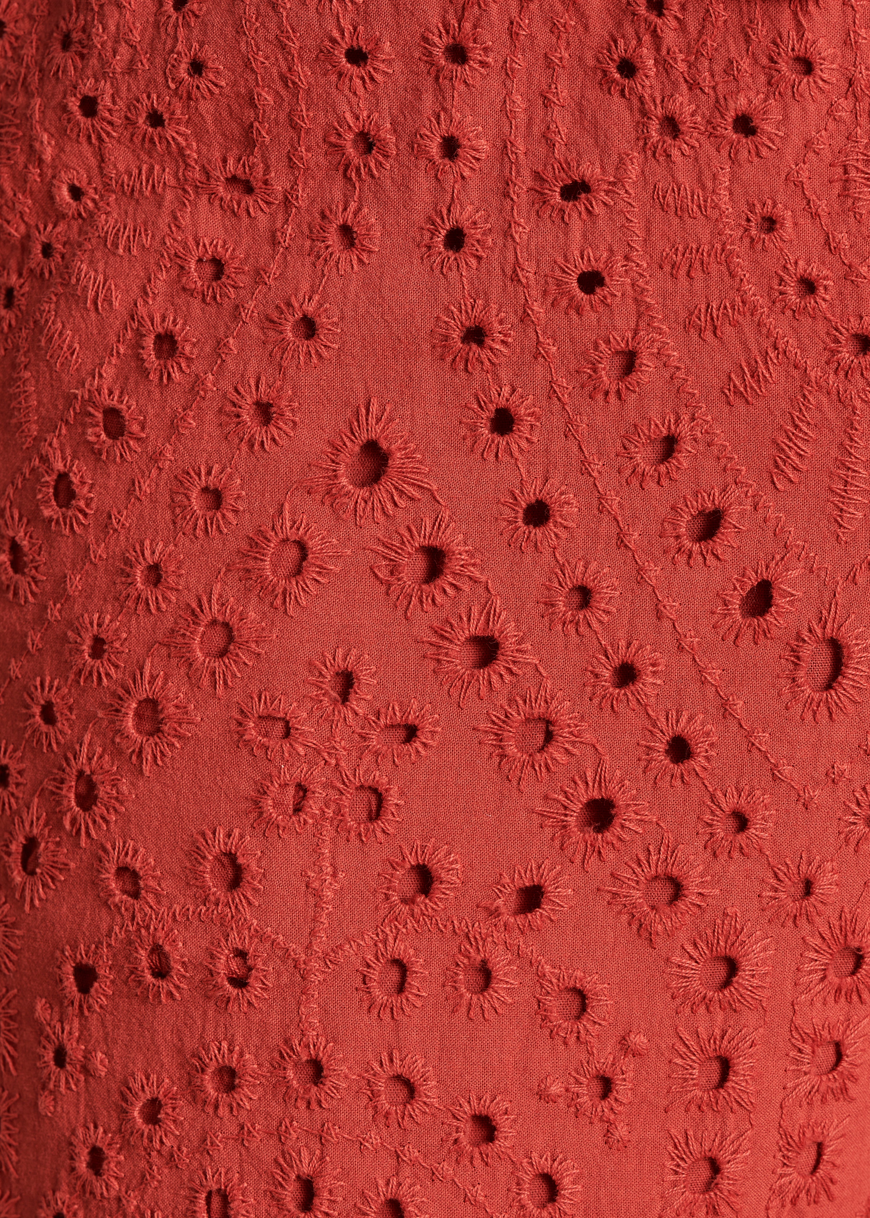 Pantalon terracotta en broderie anglaise - Image 4