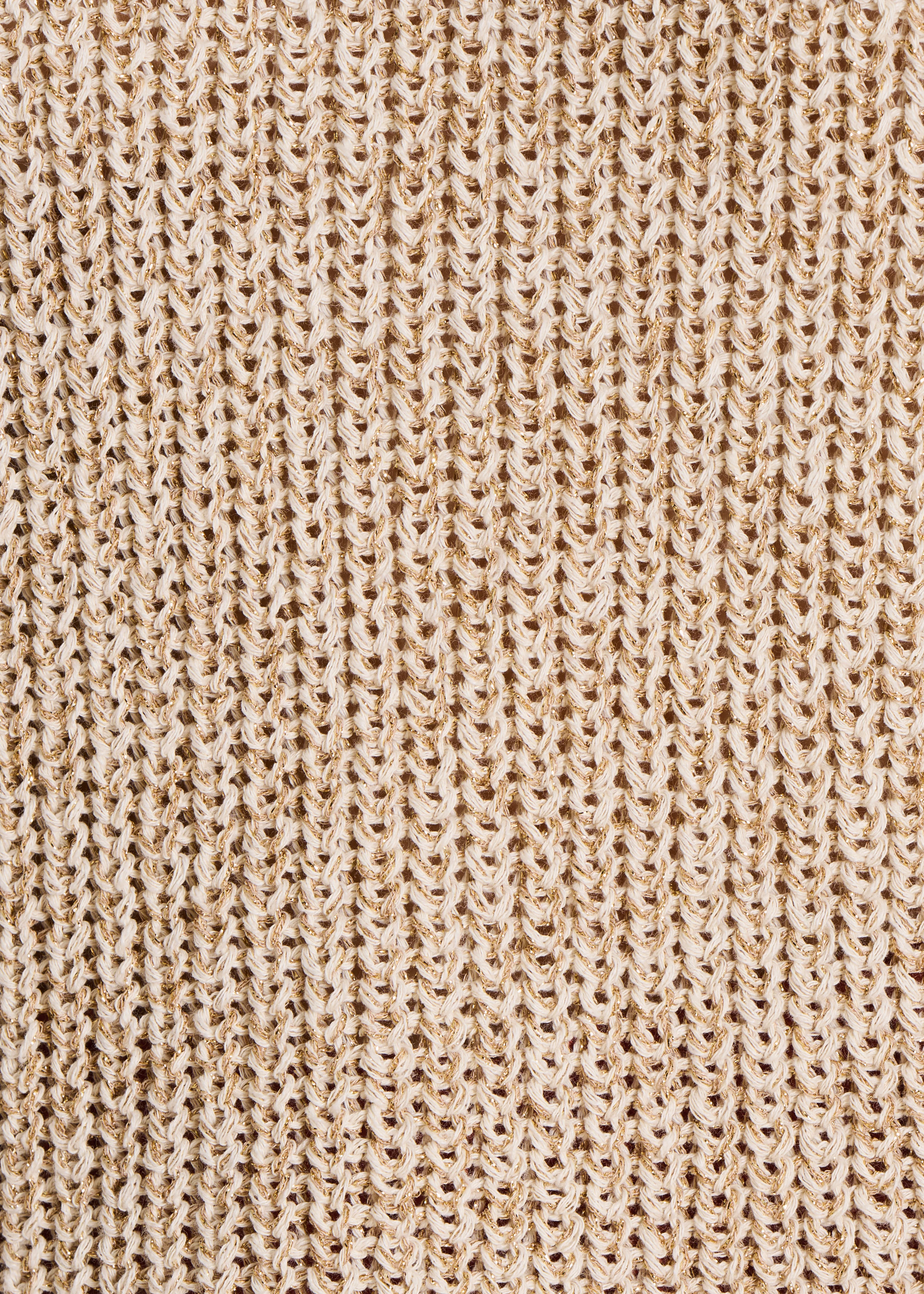 Pull beige en maille iriséé col rond - Image 4