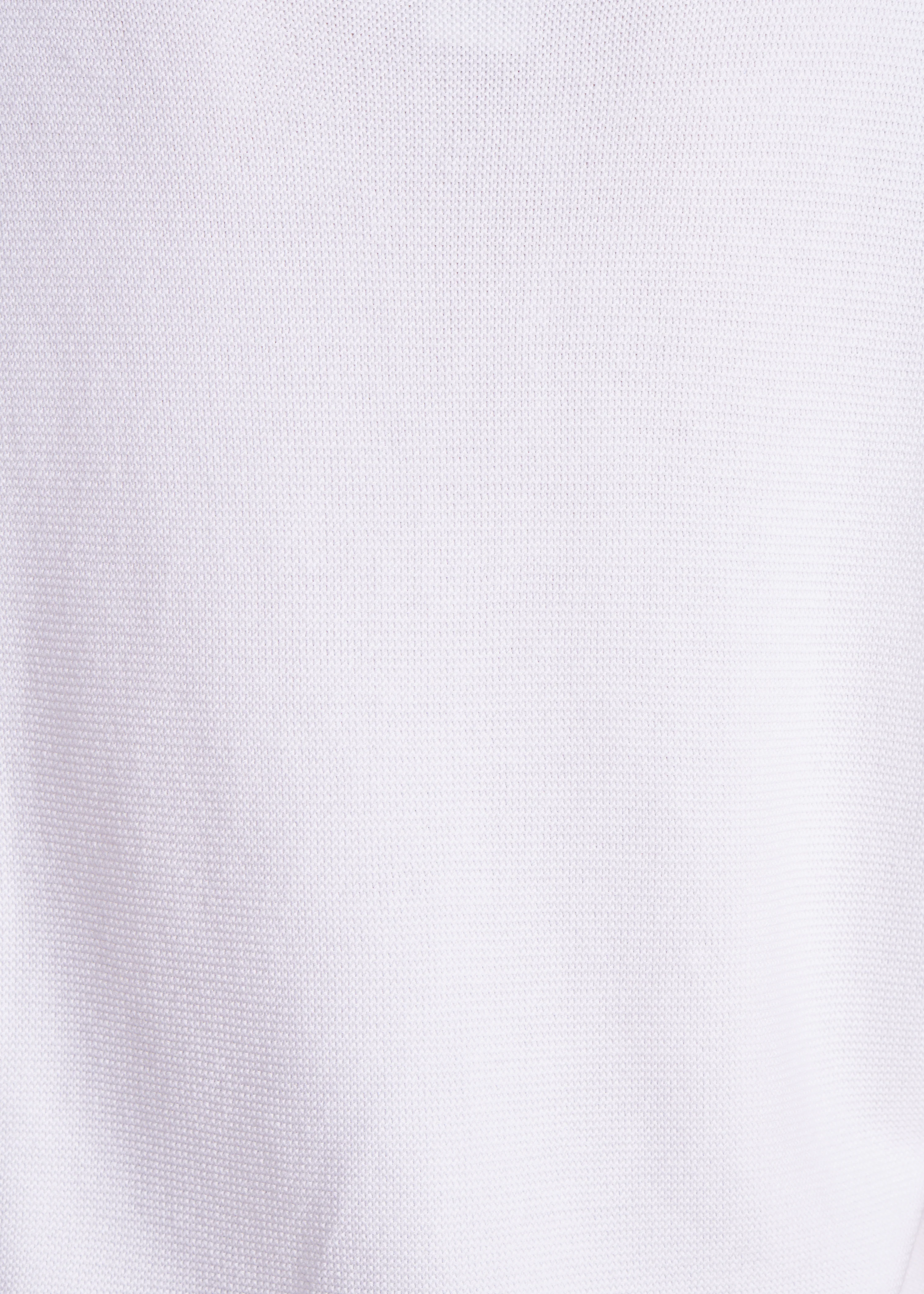 Pull blanc manches courtes col V - Image 4
