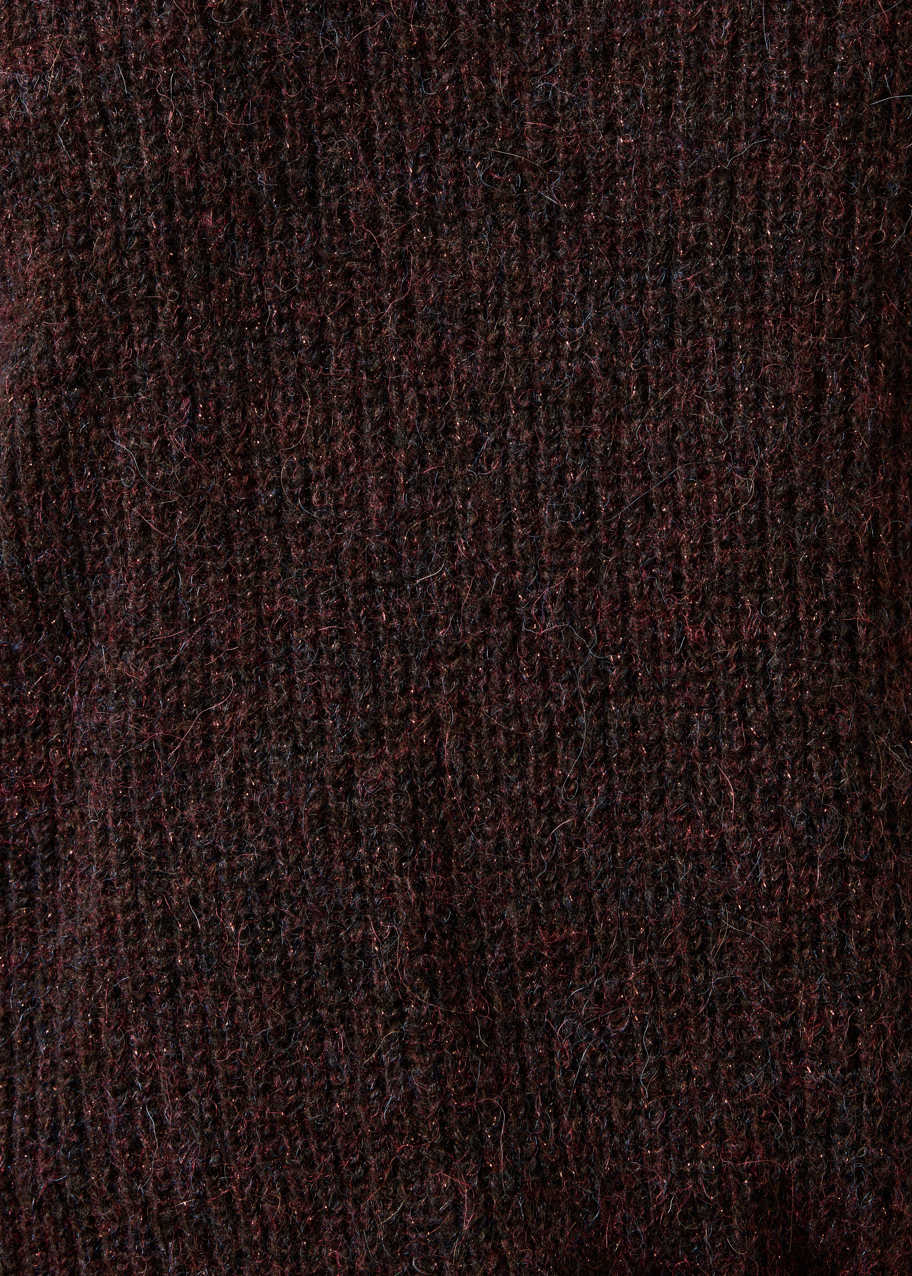 Pull marron manches longues col montant - Image 4