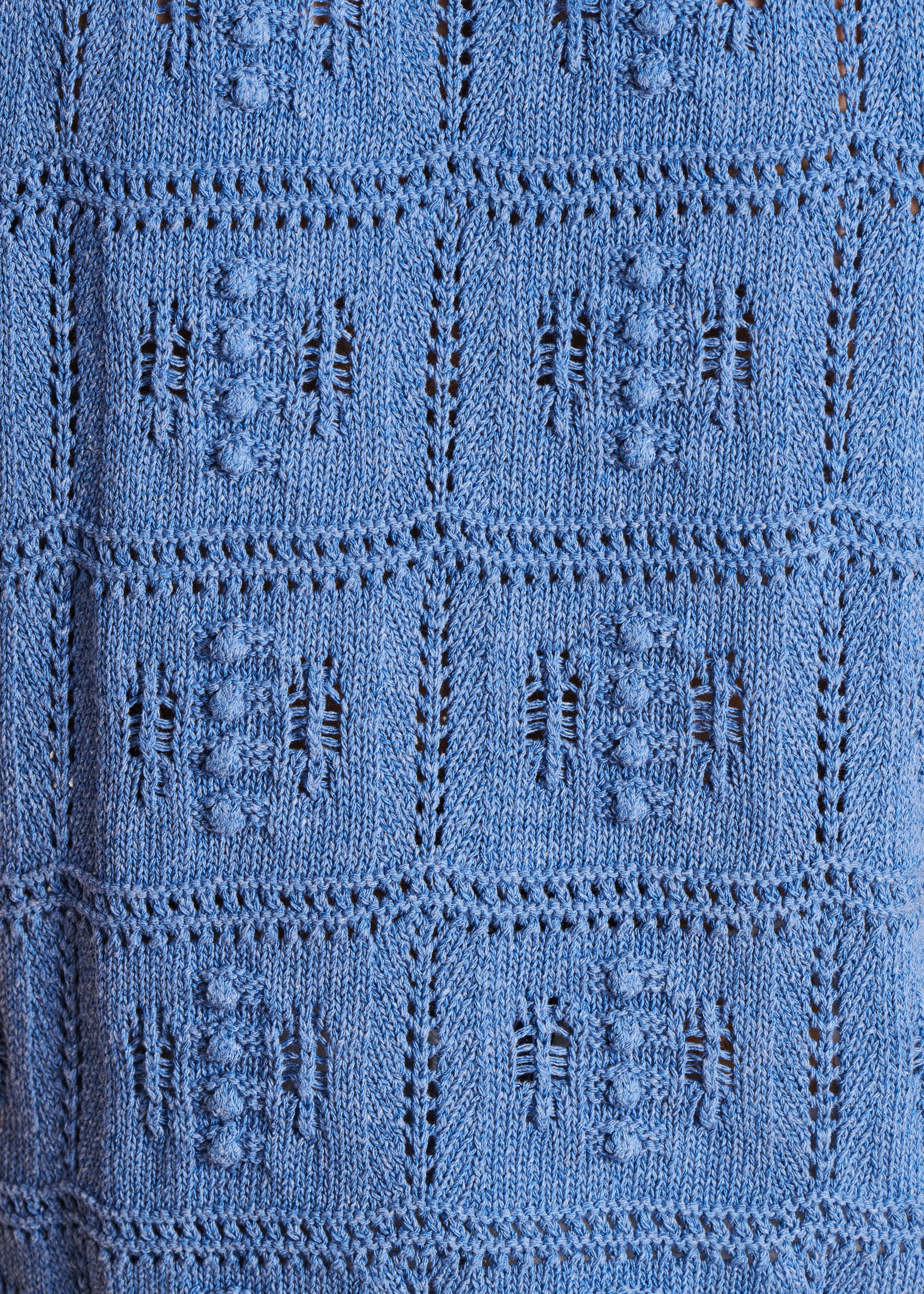 Pull sans manches bleu en maille crochet - Image 4