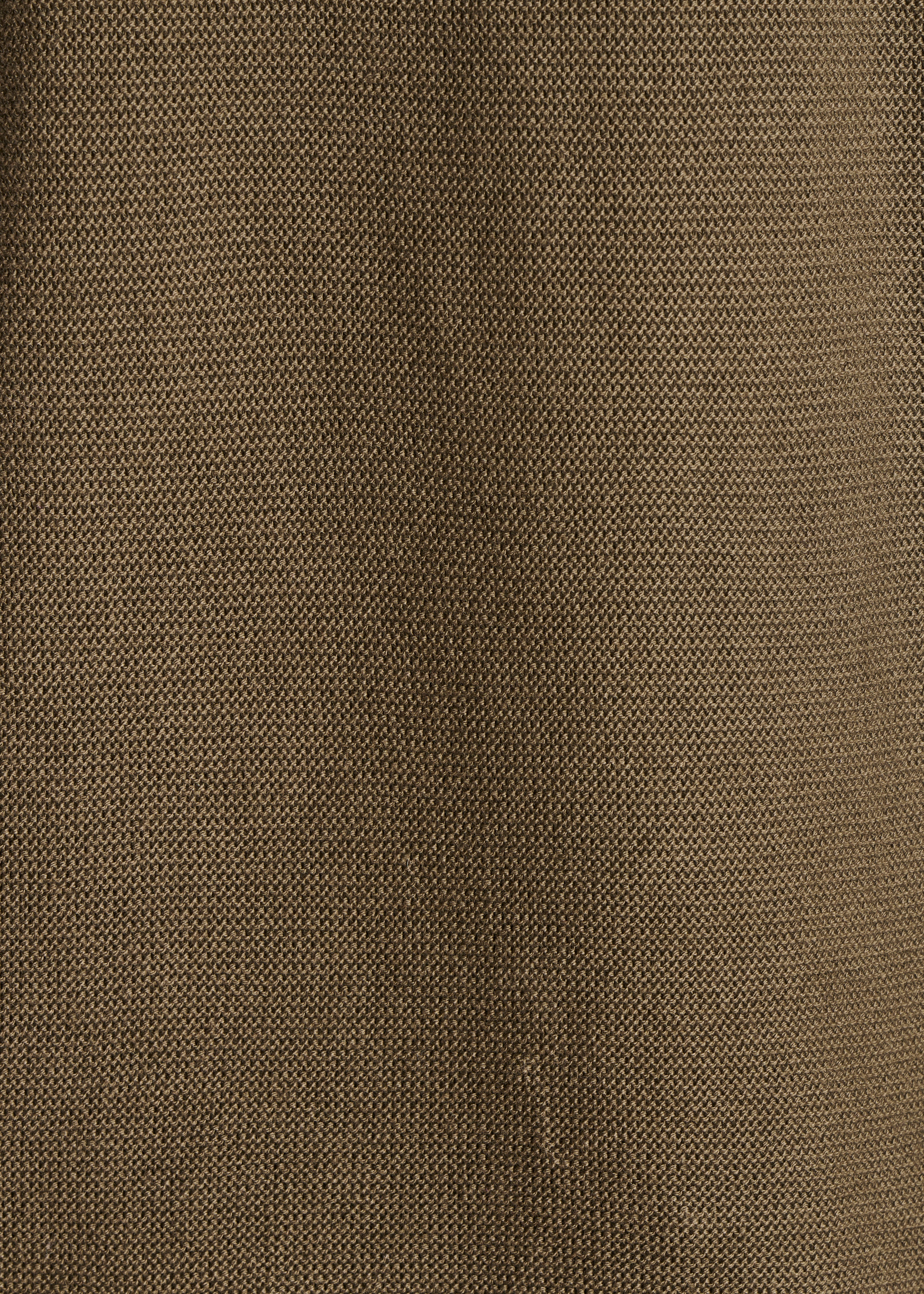 Pull kaki manches courtes col V - Image 4