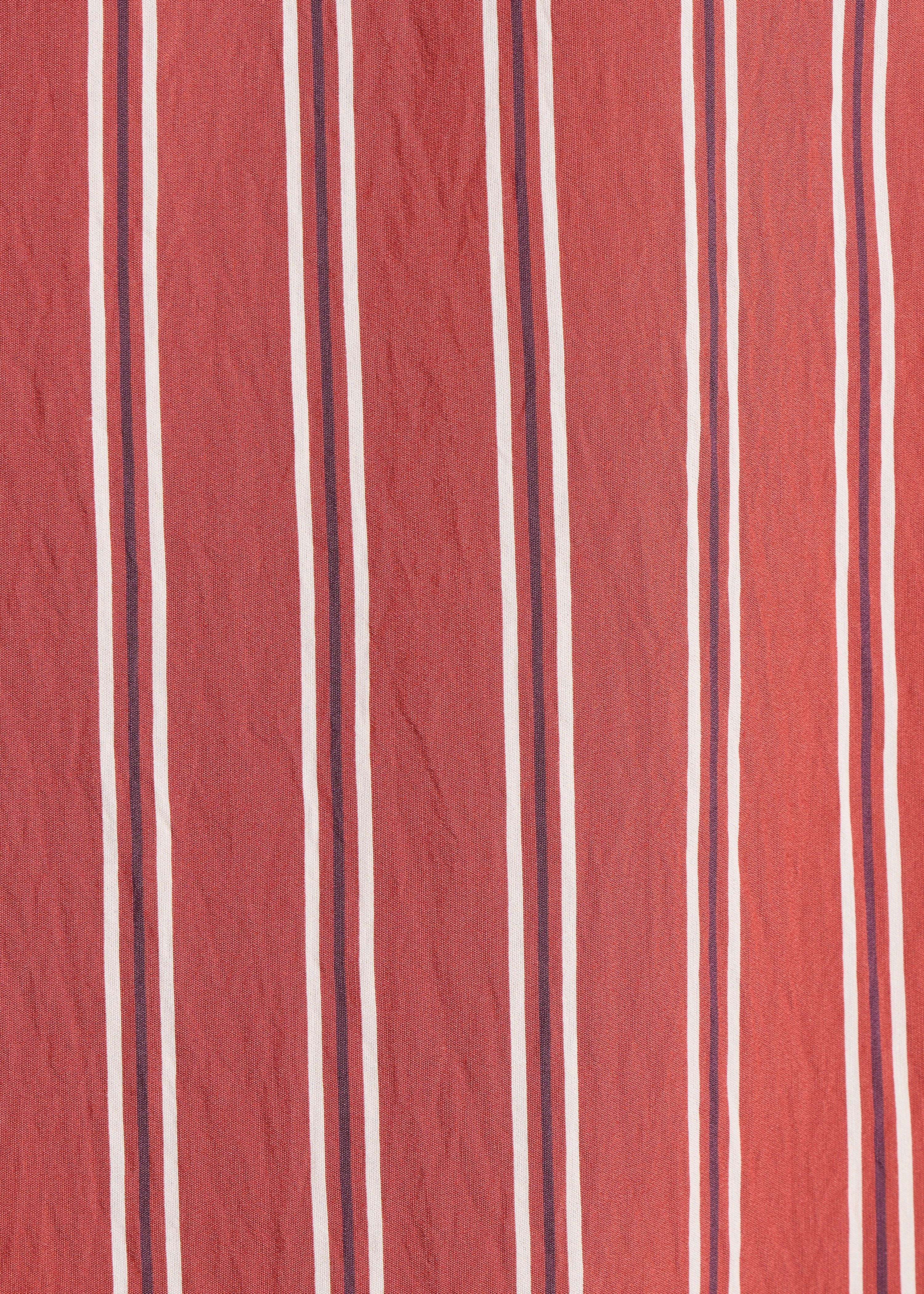 Robe chemise rouge à rayures - Image 3