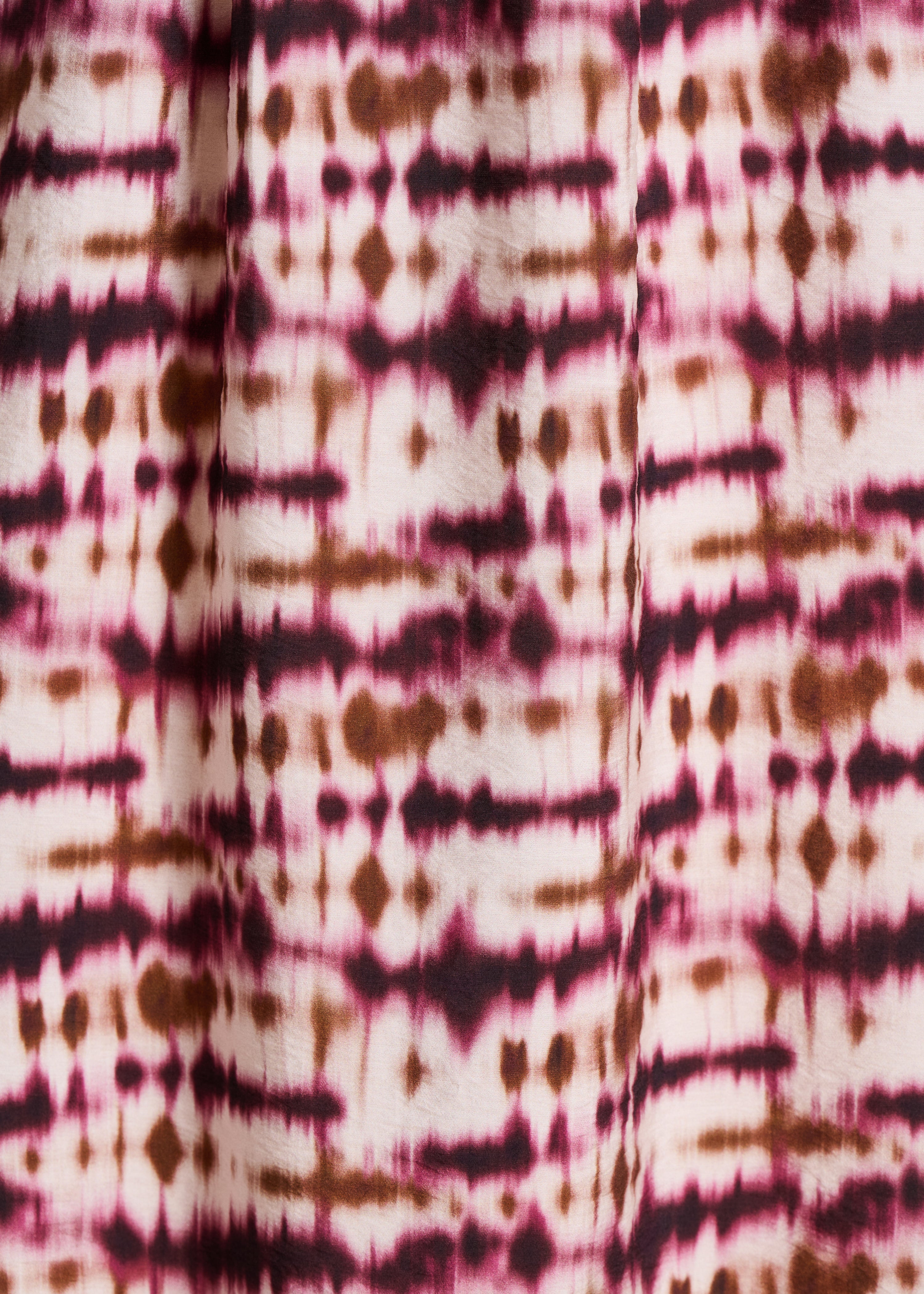 Robe longue ample à imprimé tie & dye bordeaux - Image 3