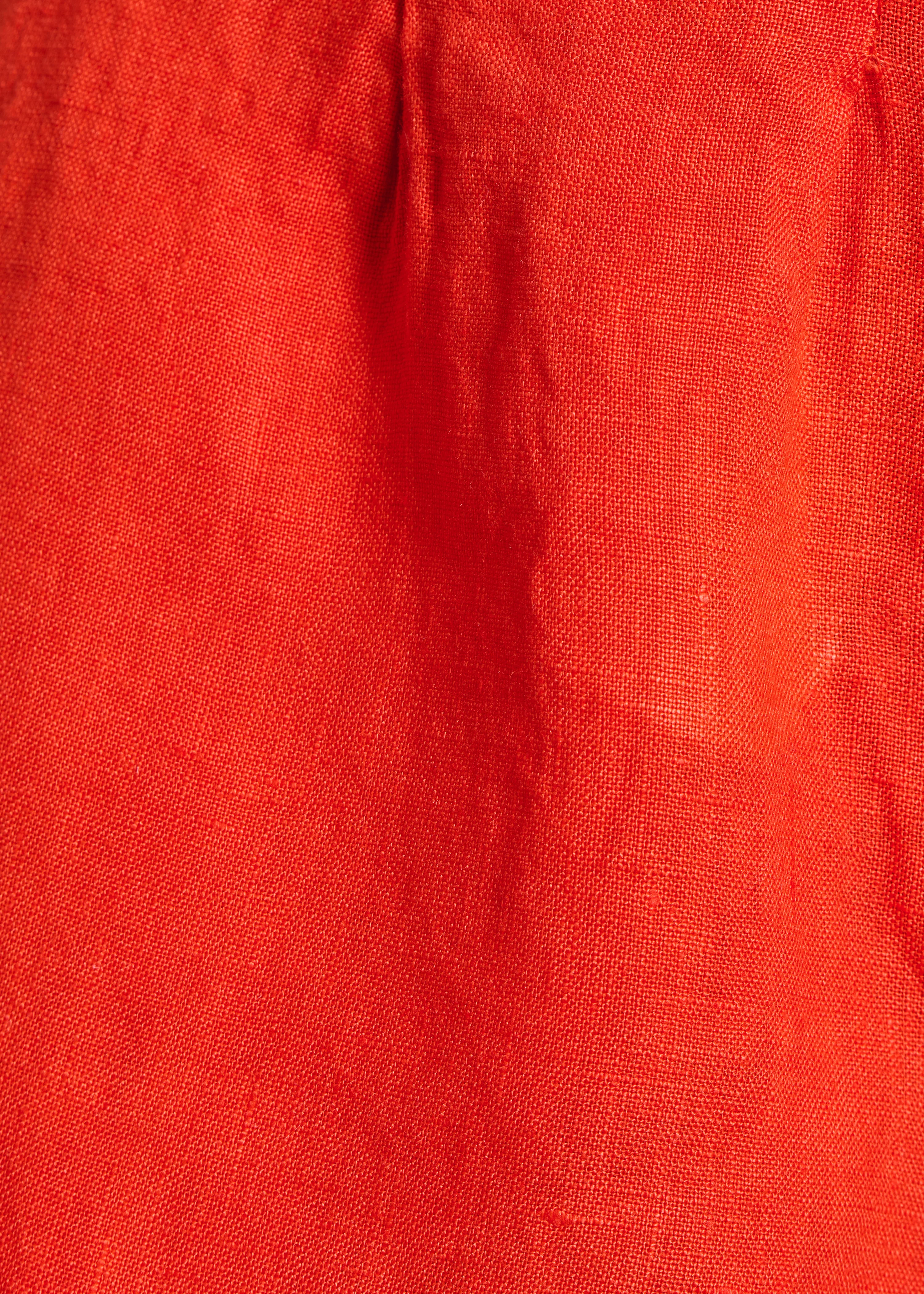 Short large en lin orange - Image 5