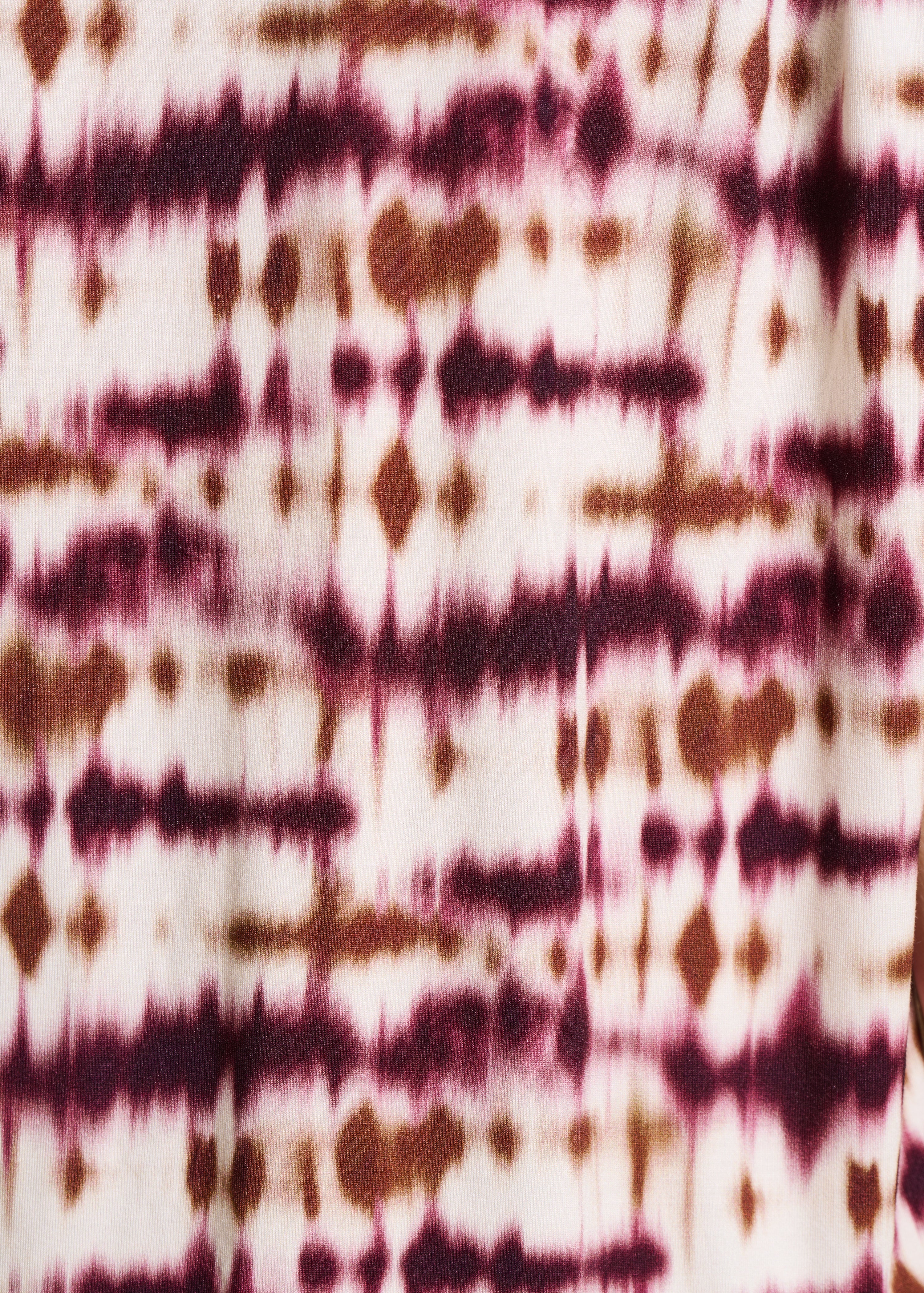 T-shirt ample à imprimé tie & dye bordeaux en jersey - Image 4