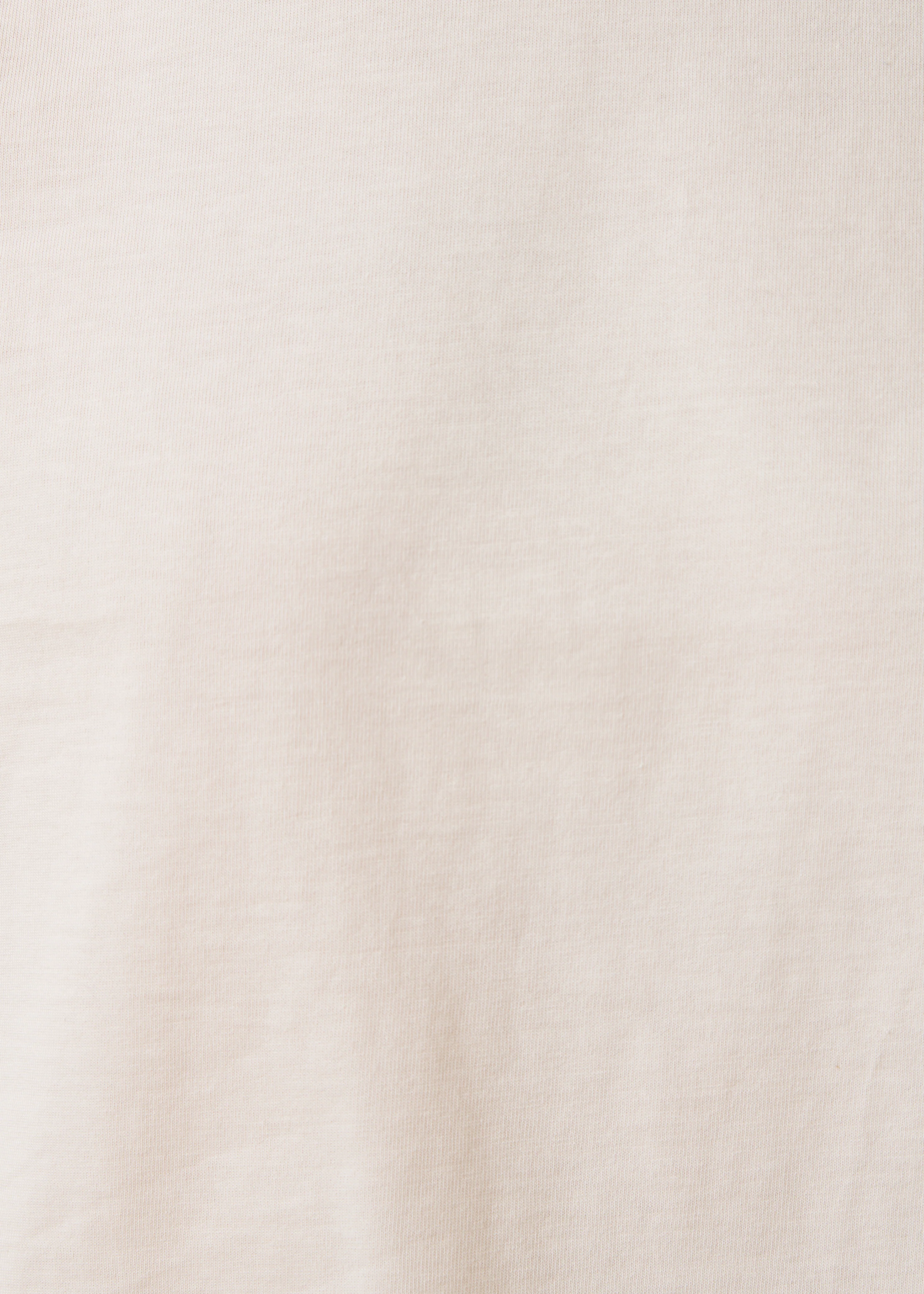 T-shirt beige manches courtes en coton biologique - Image 4