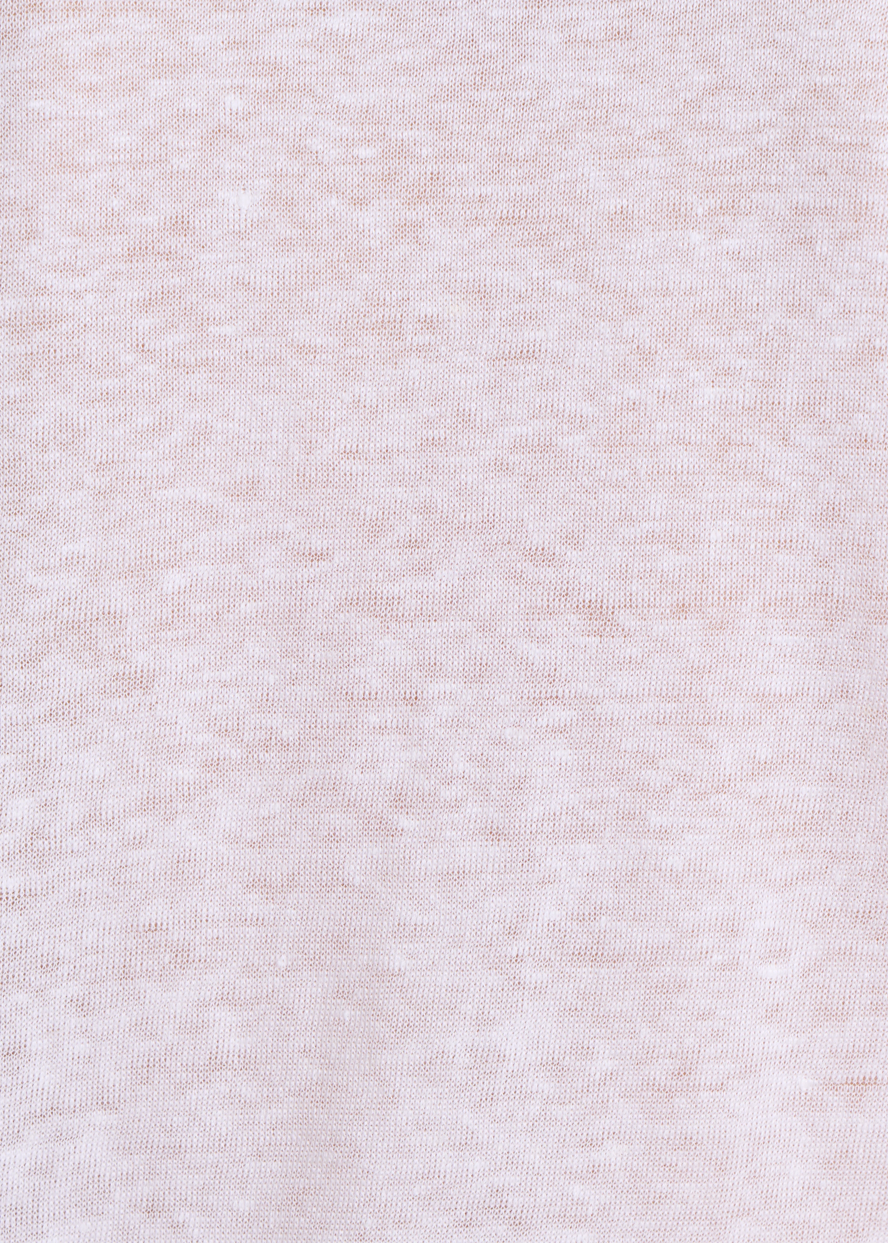 T-shirt blanc en lin manches courtes - Image 4