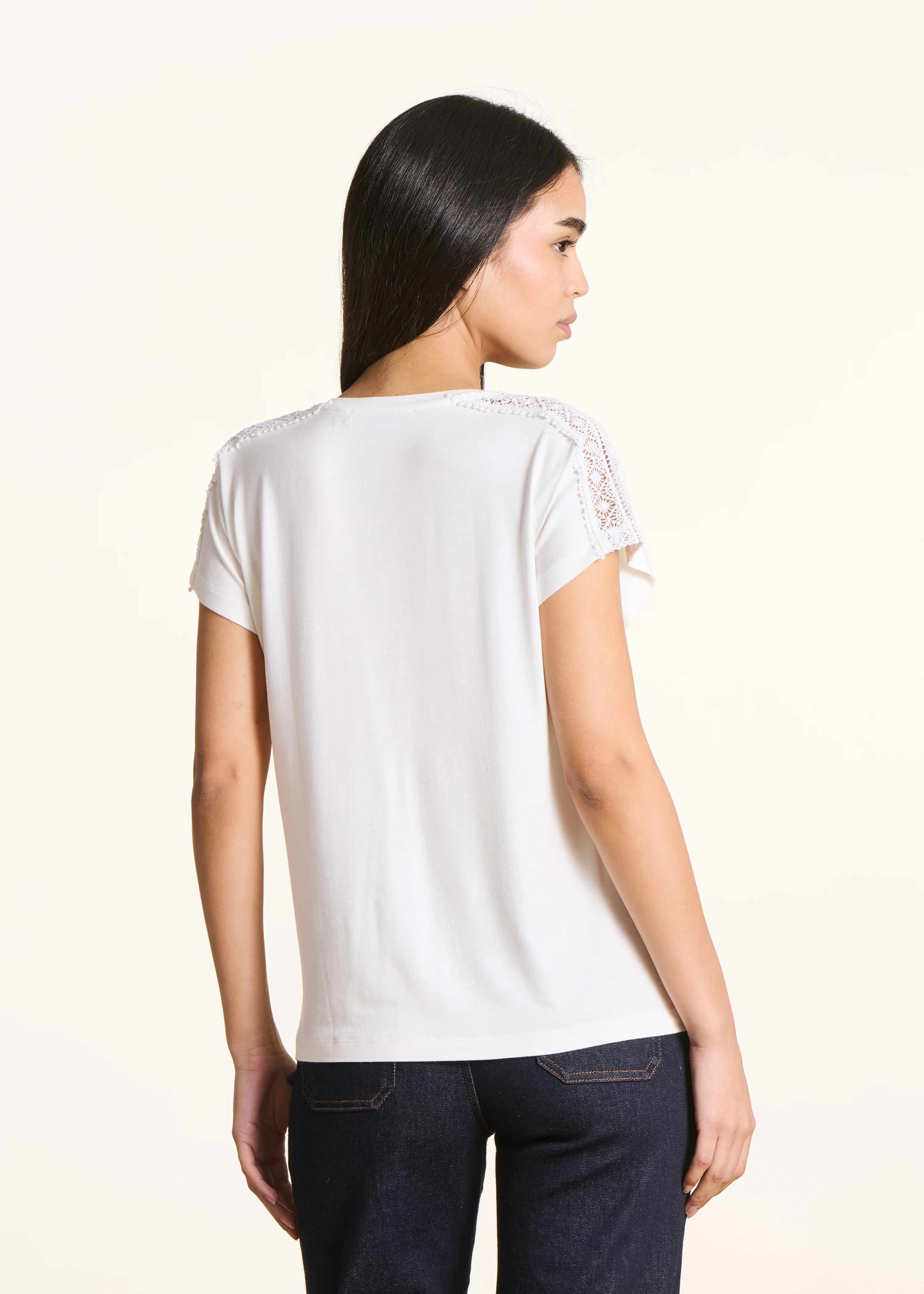 T-shirt blanc manches courtes - Image 3