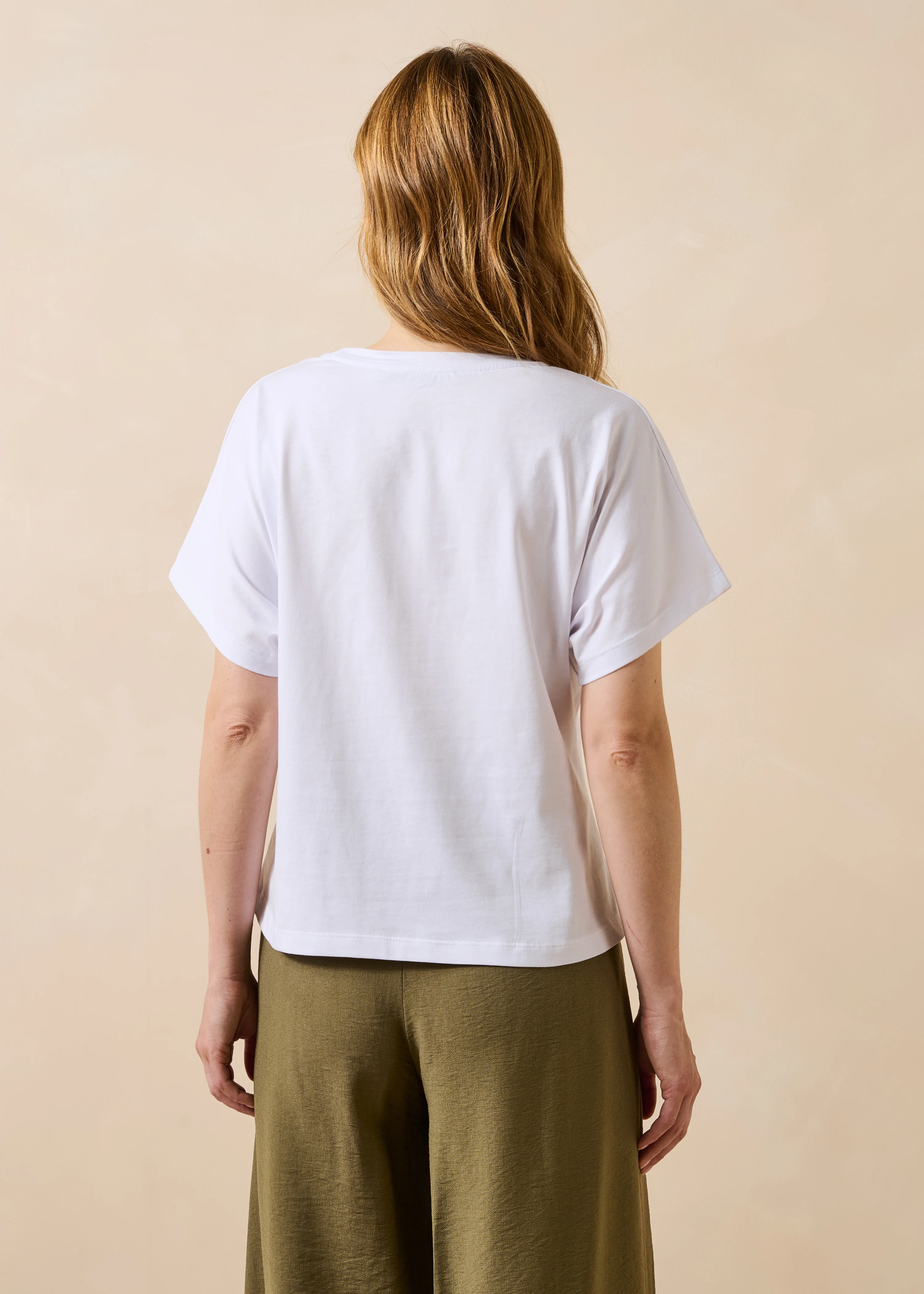 T-shirt blanc manches courtes en coton biologique - Image 3