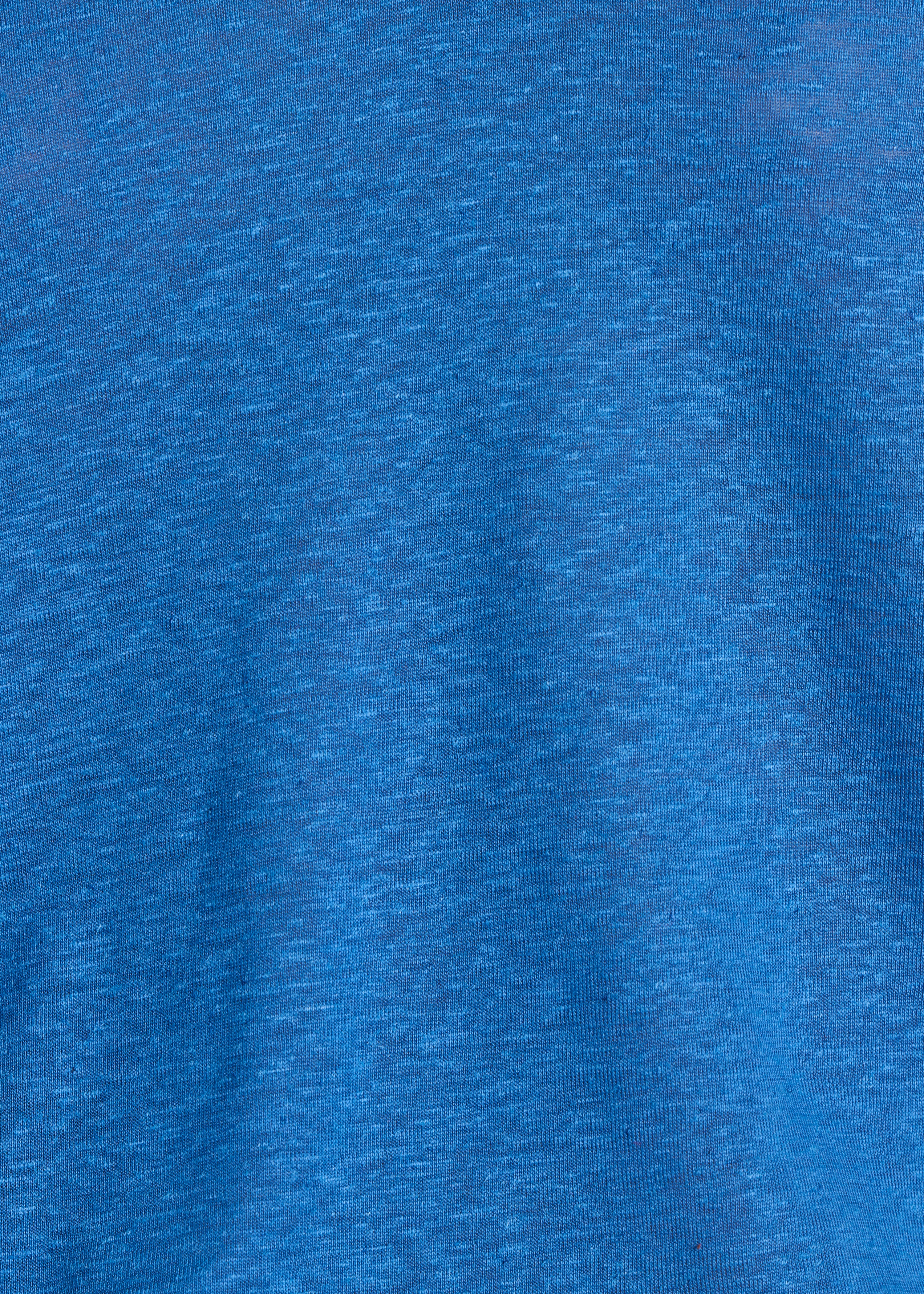 T-shirt bleu en lyocell col V manches courtes - Image 4