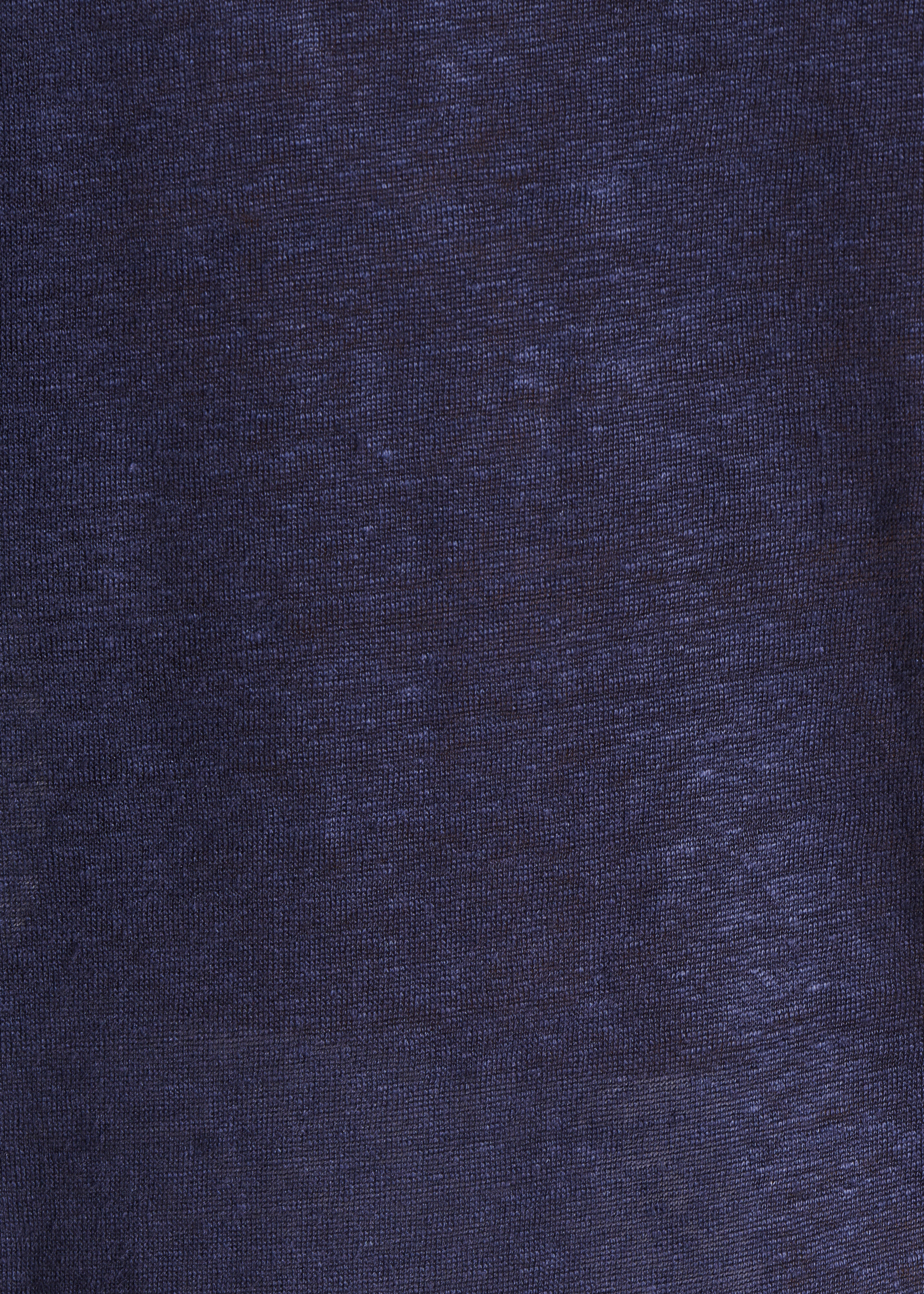 T-shirt bleu marine en lin manches courtes - Image 4