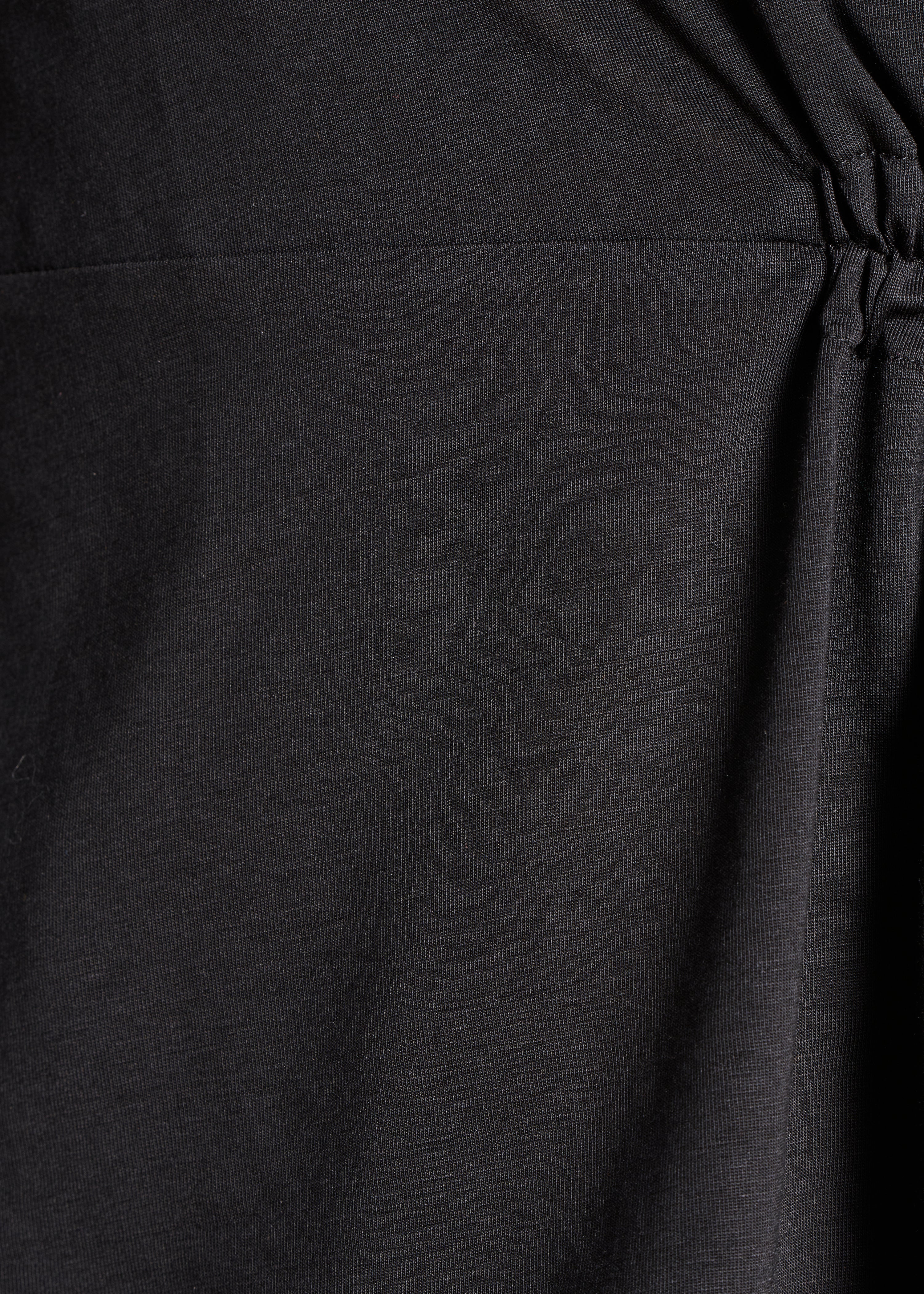 T-shirt fluide noir en lyocell et coton - Image 4