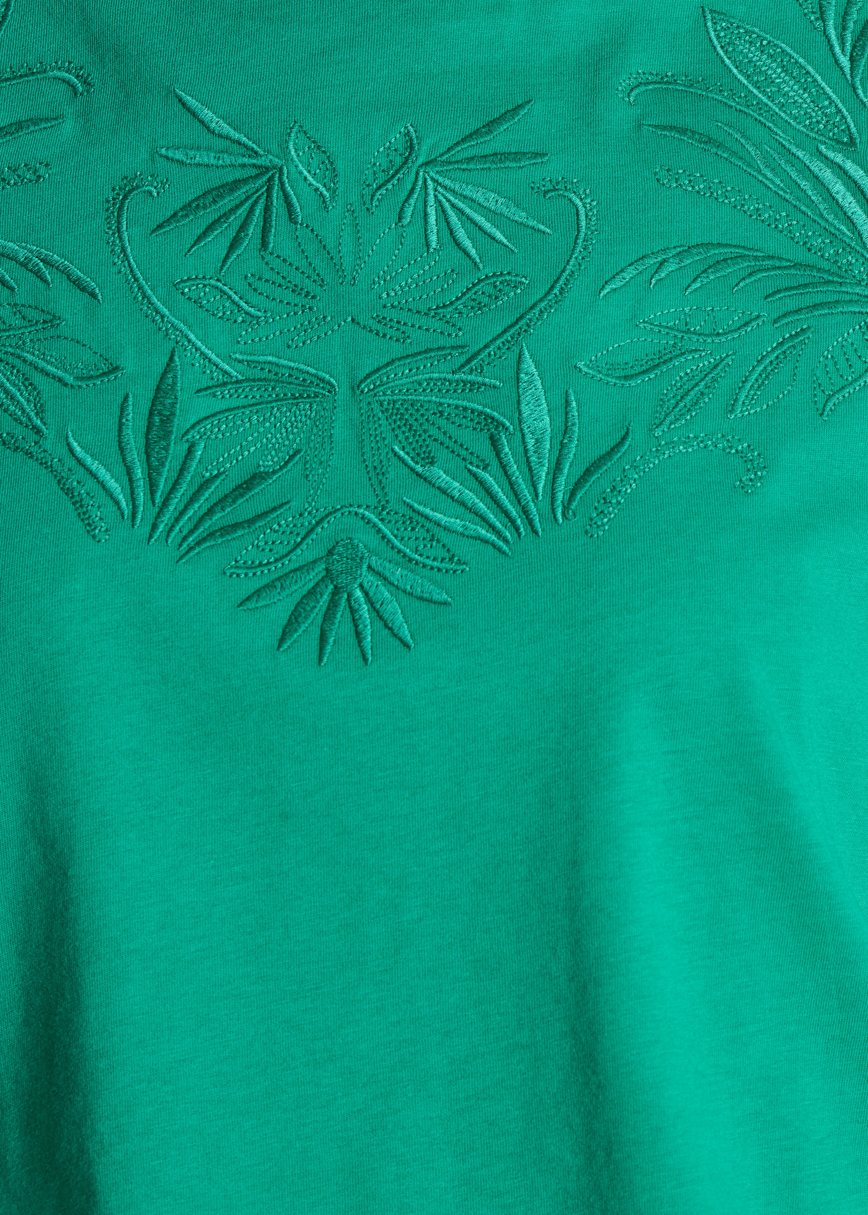 T-shirt oversize vert en coton biologique manches courtes - Image 4