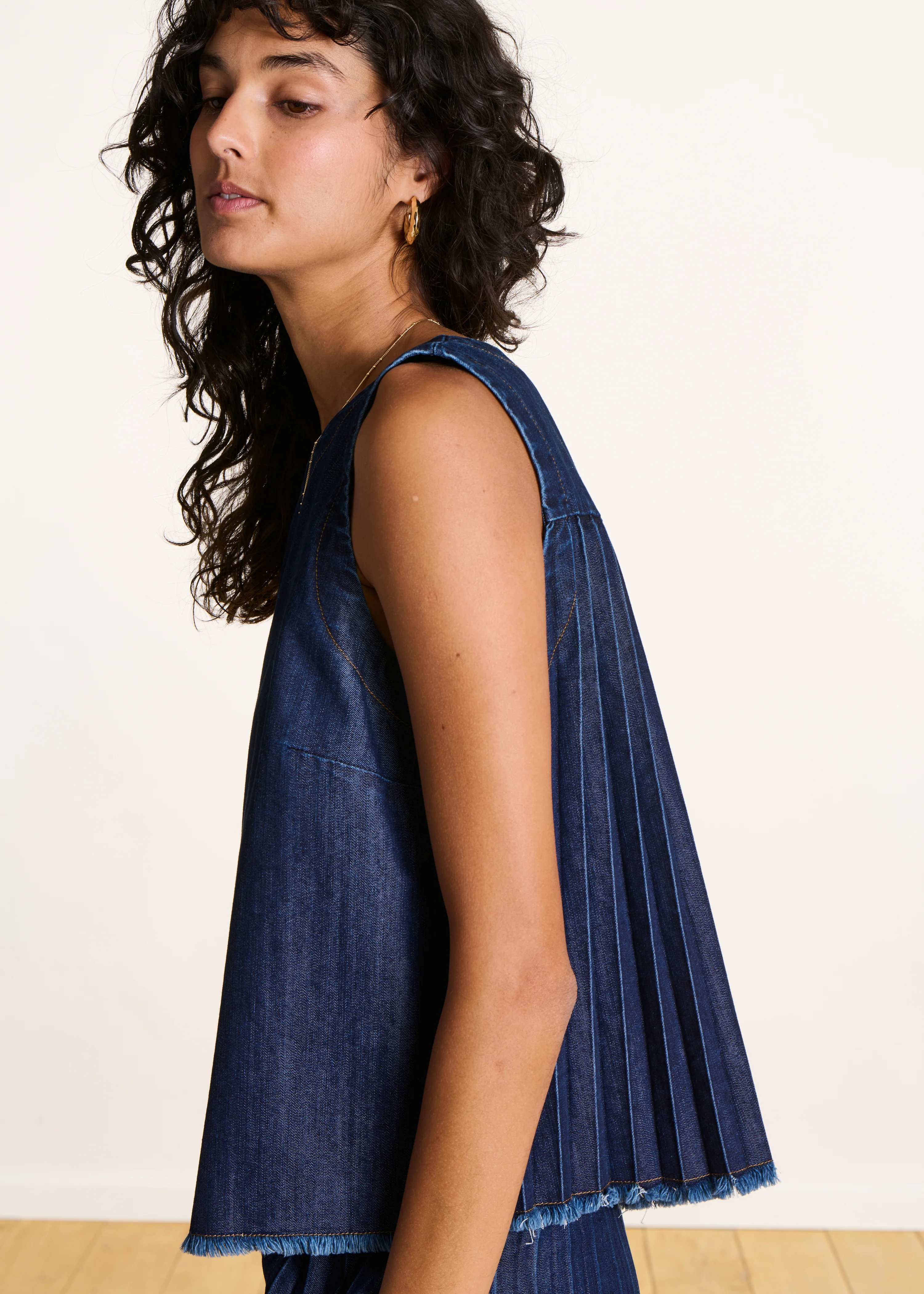 Top en jean brut sans manches - Image 5