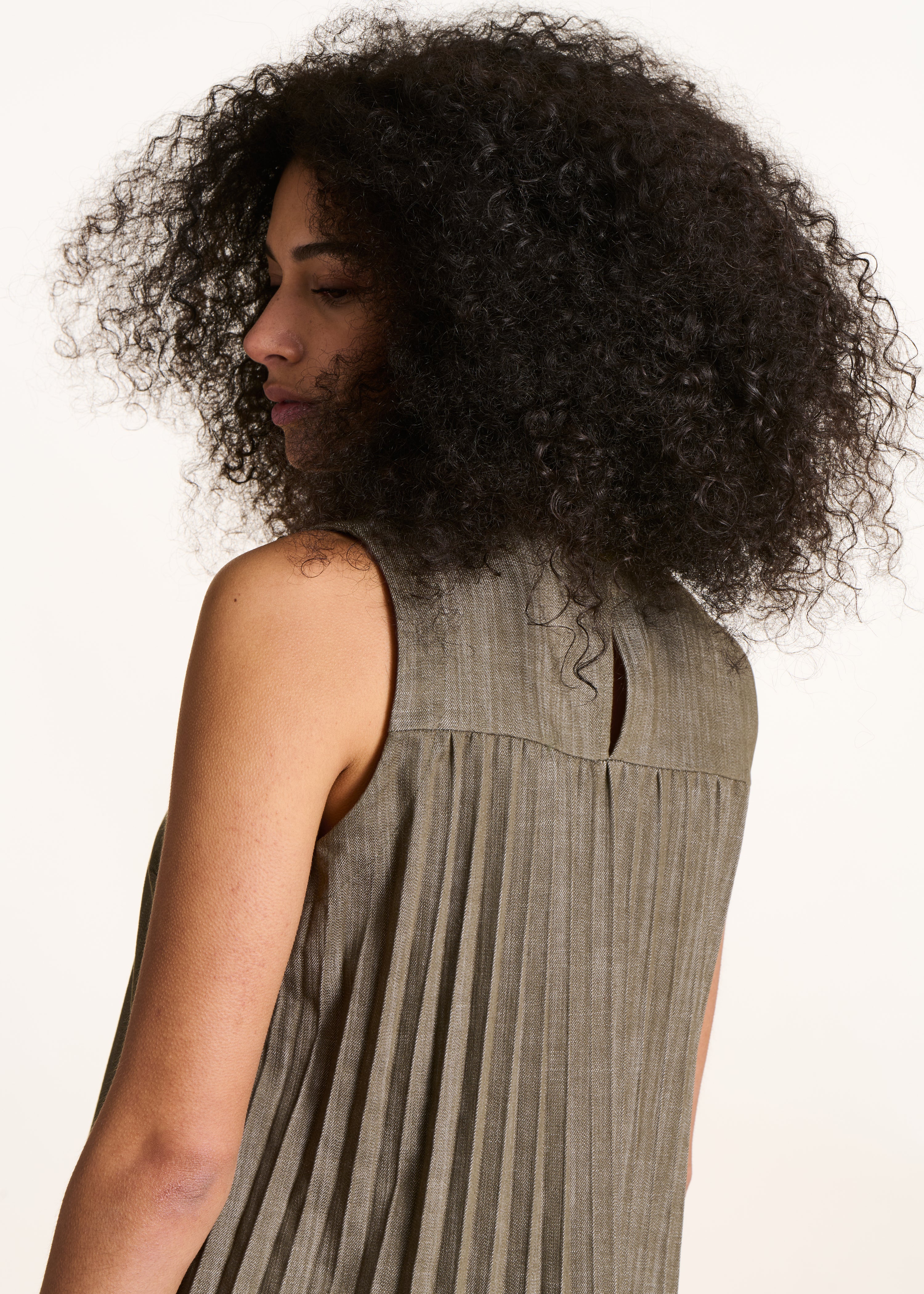 Top en jean kaki sans manches - Image 5
