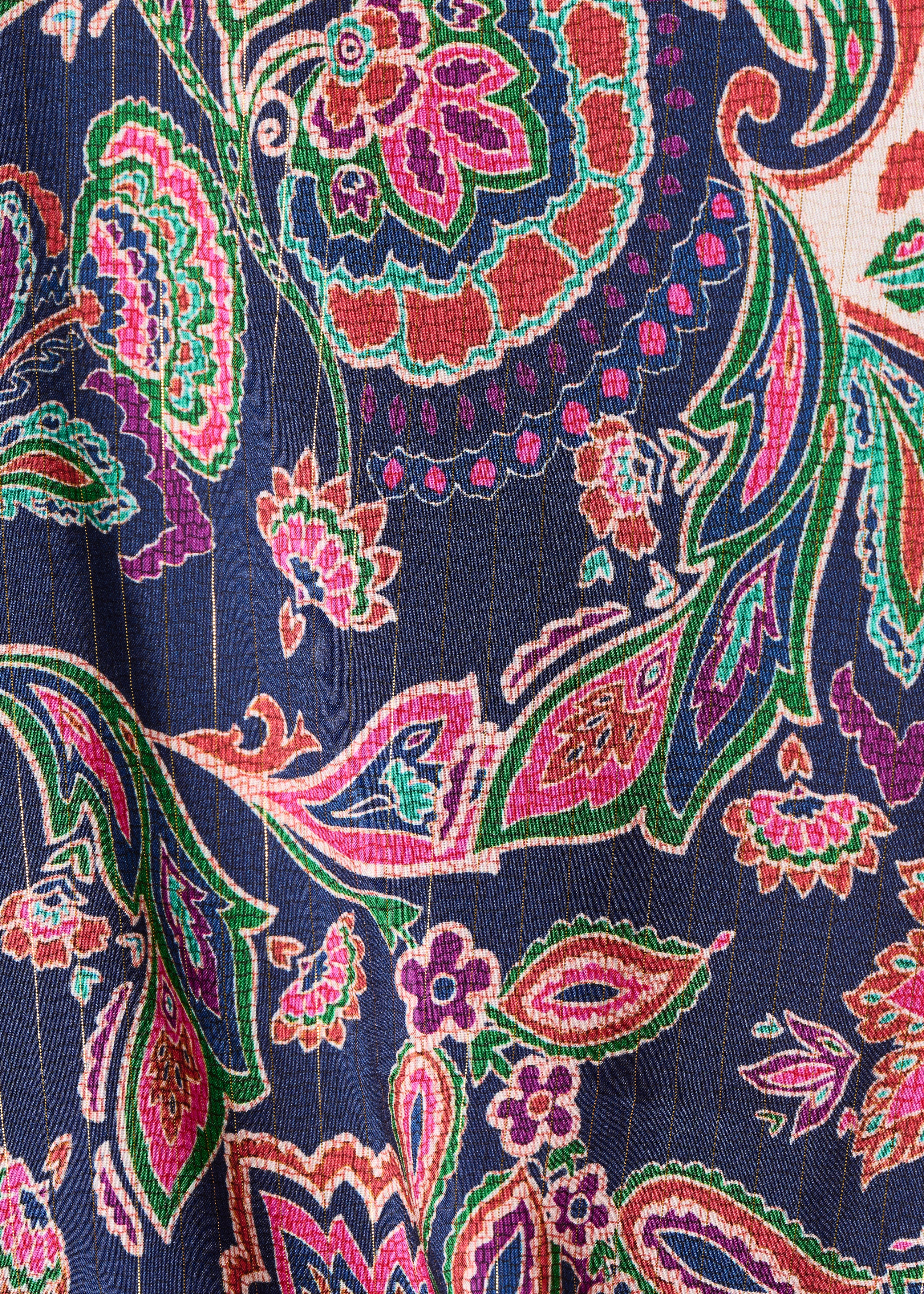 Blouse oversize à imprimé rose et bleu manches longues - Image 4
